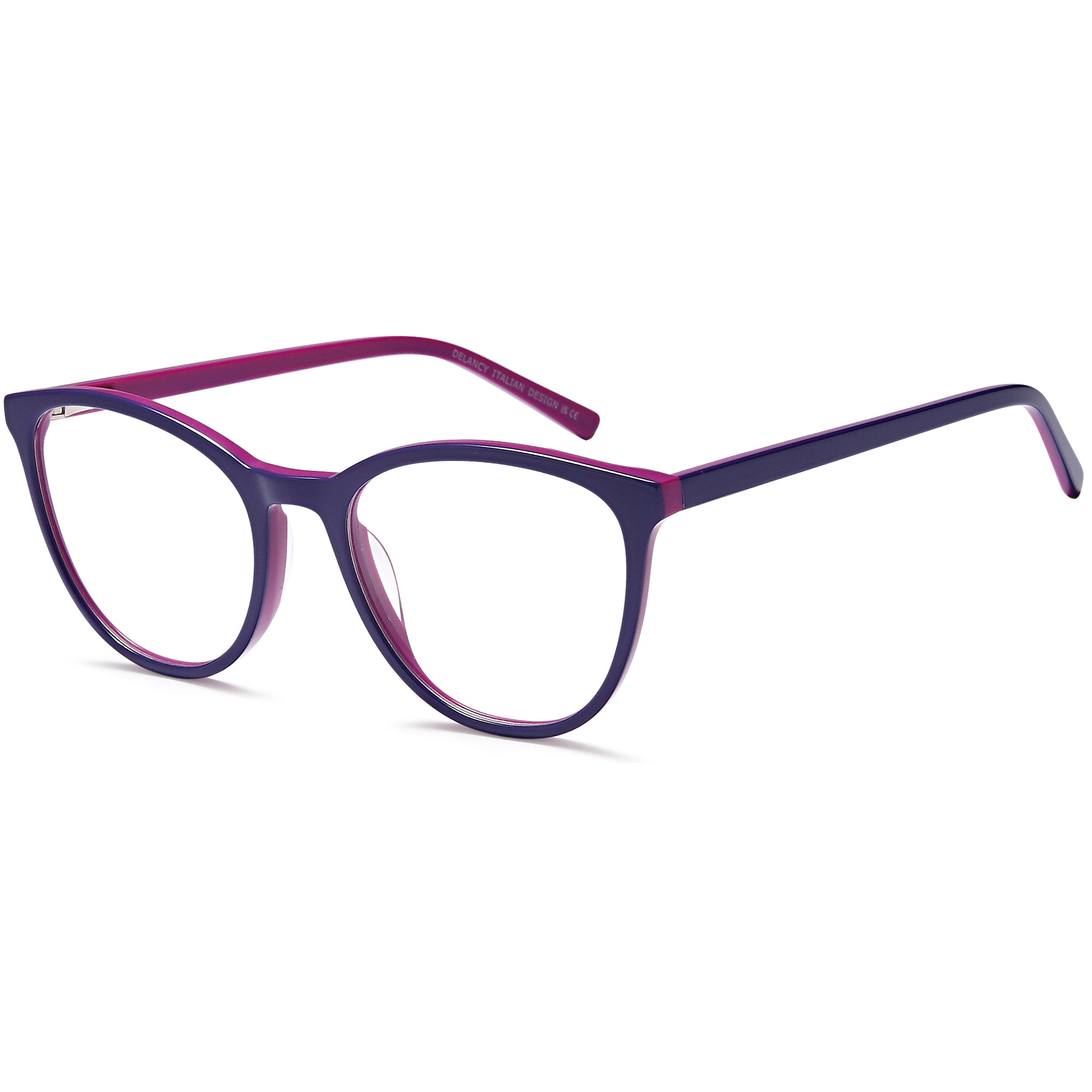 Delancy DEL166 Purple Square Plastic Glasses – Women Full Rim Eyewear