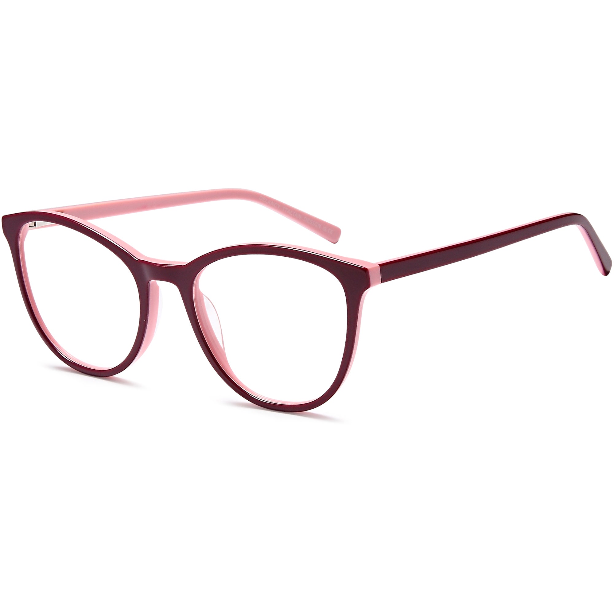 Delancy DEL166 Wine Square Plastic Glasses – Women Full Rim Eyewear