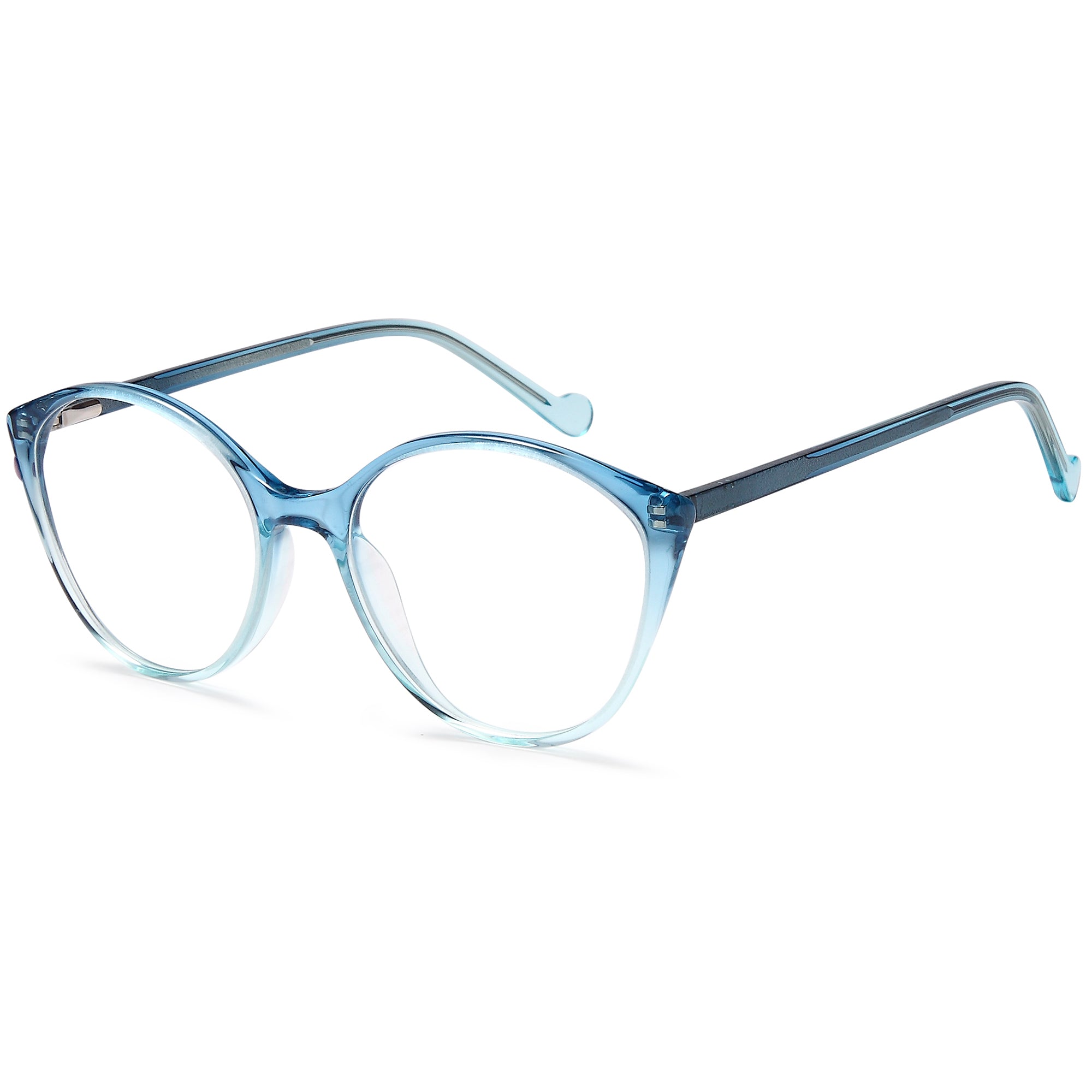 Delancy DEL167 Blue Round Plastic Glasses – Women Full Rim Eyewear