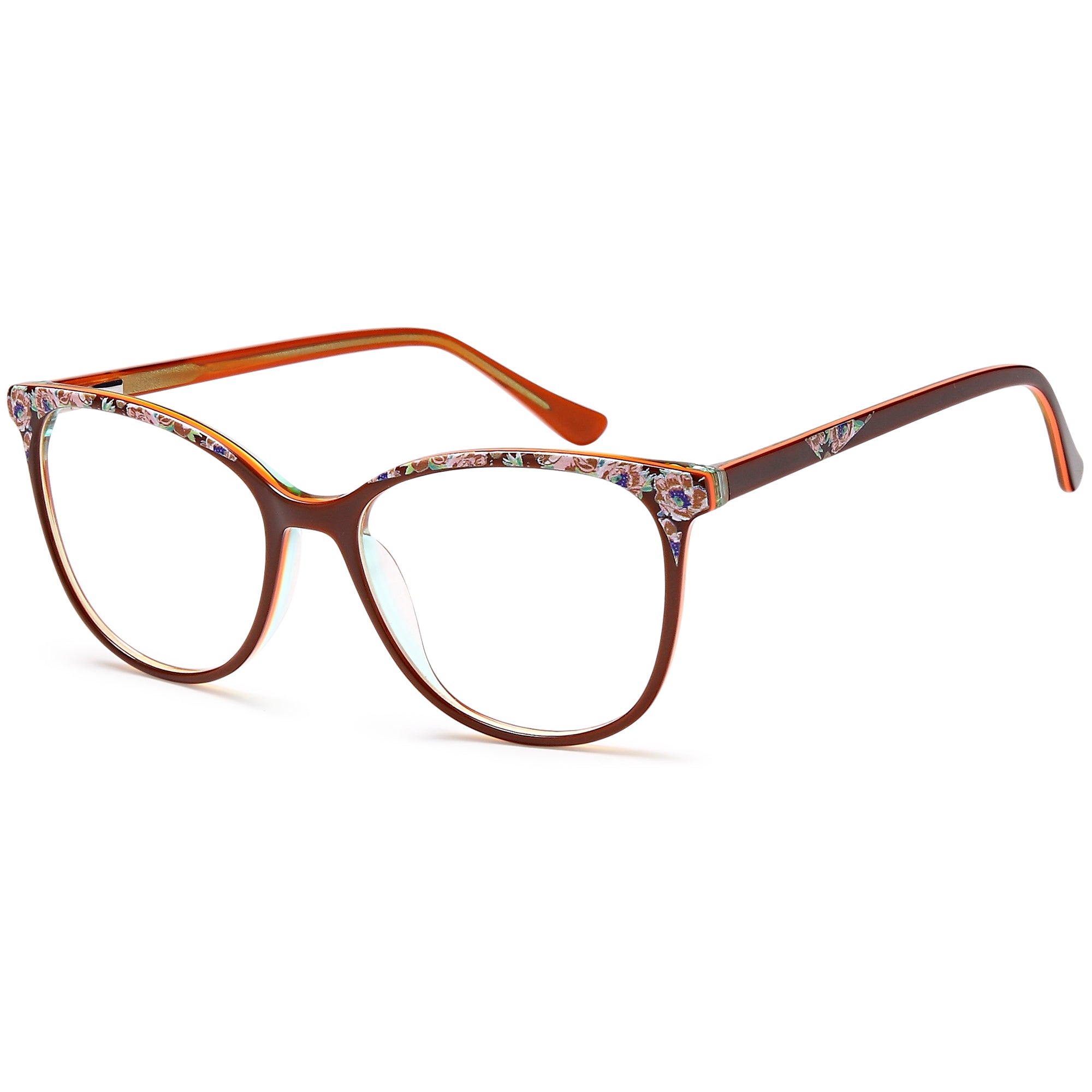 Delancy DEL168 Brown Square Plastic Glasses – Women Full Rim Eyewear
