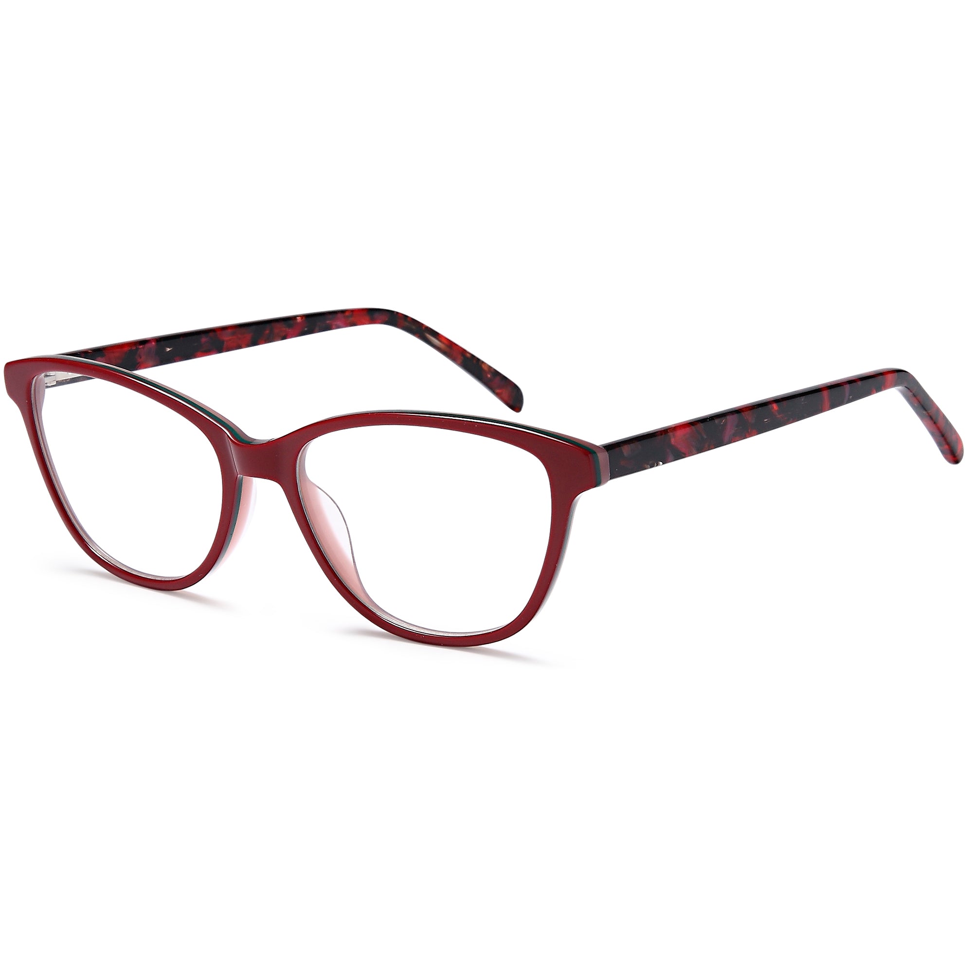 Delancy DEL170 Wine Square Plastic Glasses – Women Full Rim Eyewear