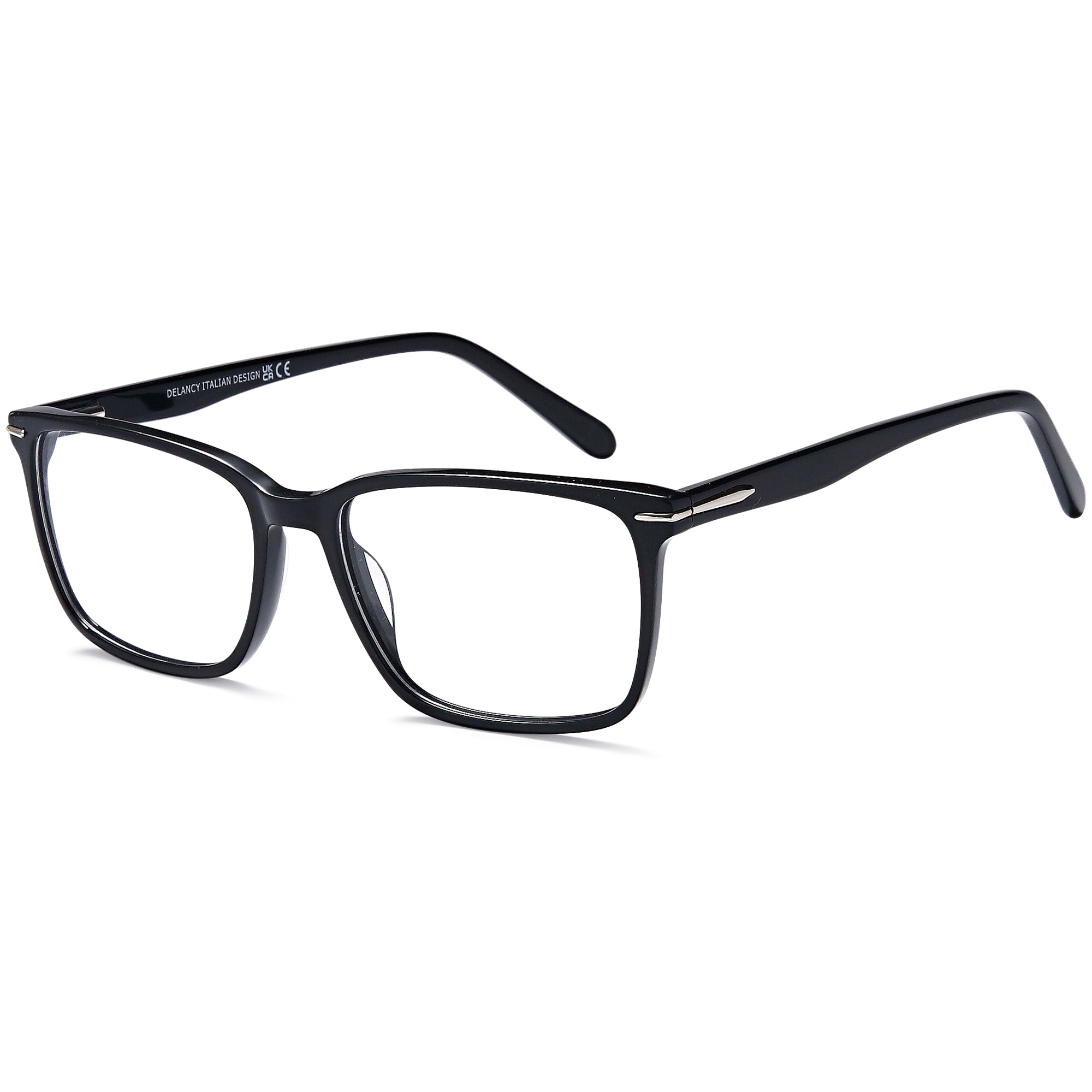 Delancy DEL172 Black Square Plastic Glasses – Men Full Rim Eyewear