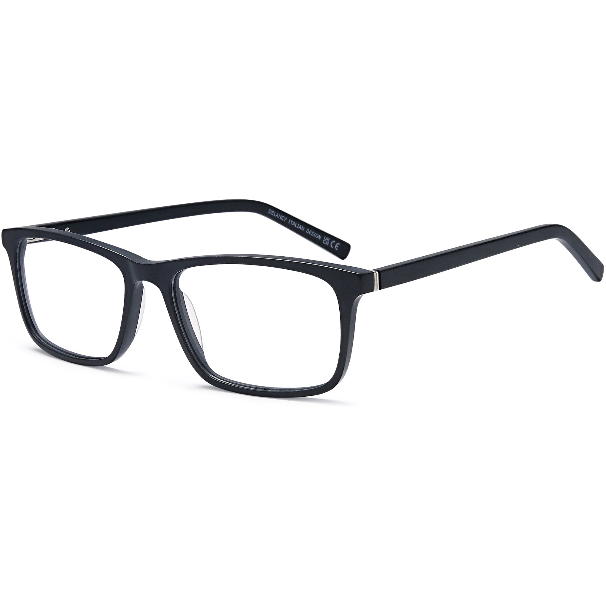 Delancy DEL173 Matt Black Plastic Glasses – Men Full Rim Eyewear