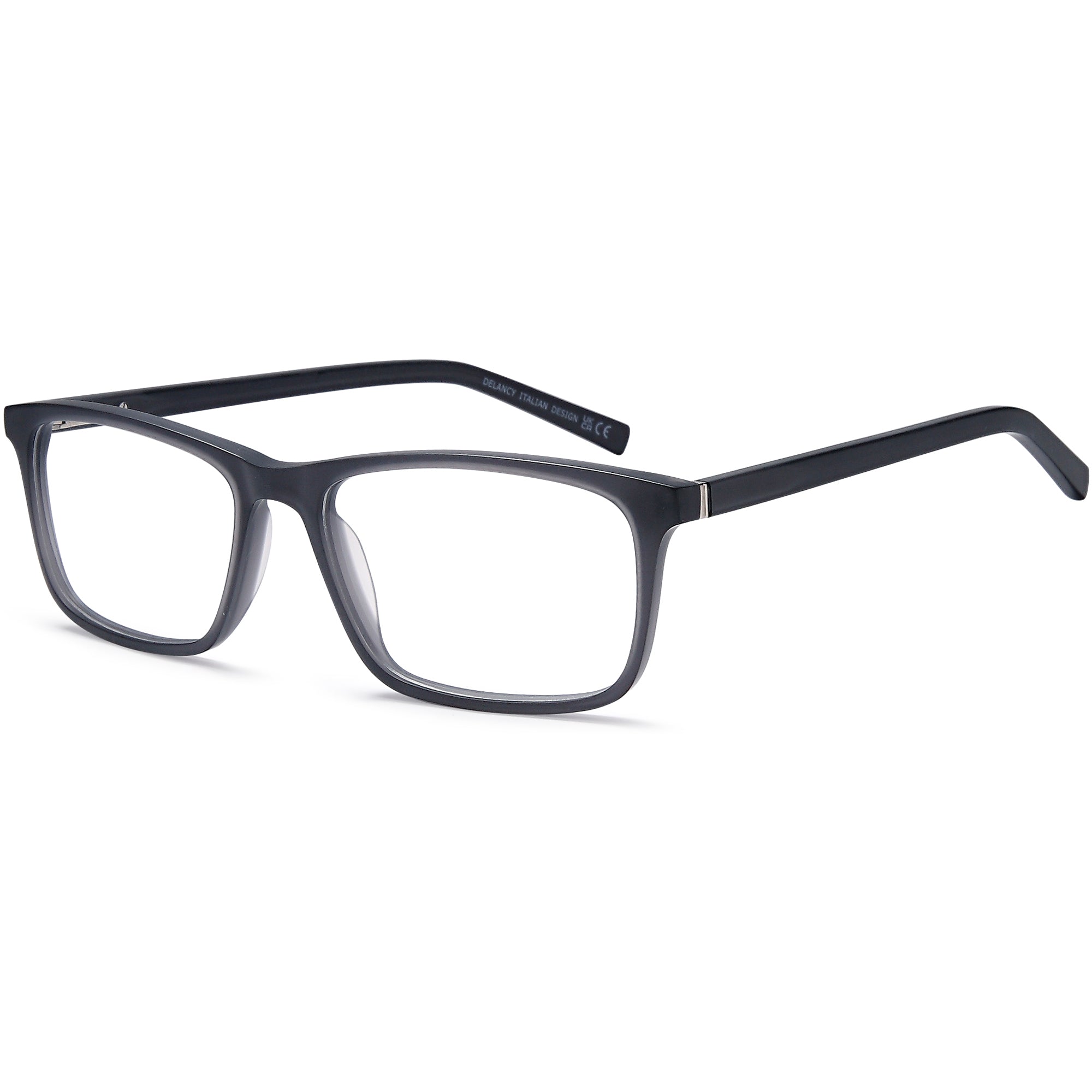 Delancy DEL173 Matt Grey Plastic Glasses – Men Full Rim Eyewear