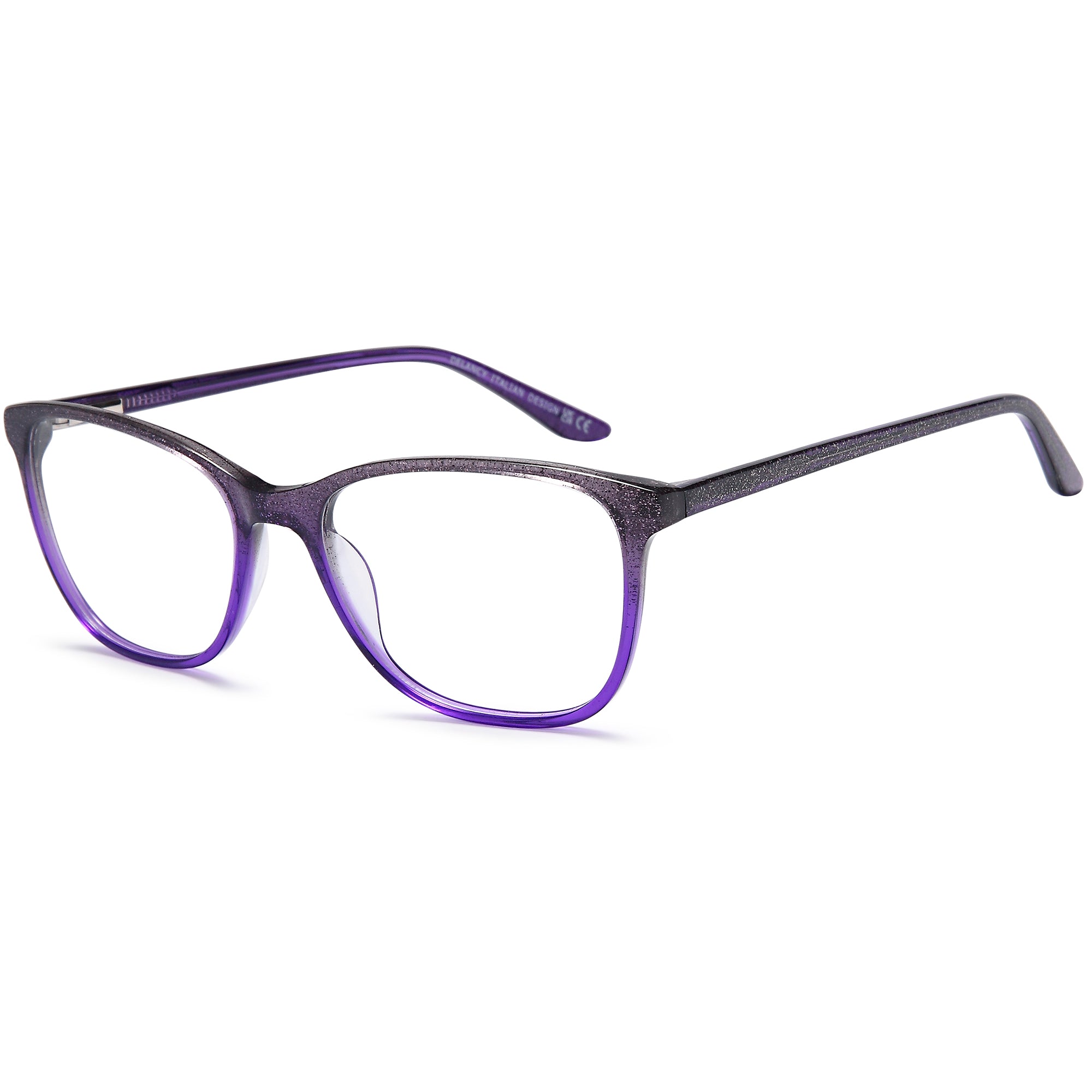 Delancy DEL175 Purple Oval Acetate Glasses – Women Full Rim Eyewear