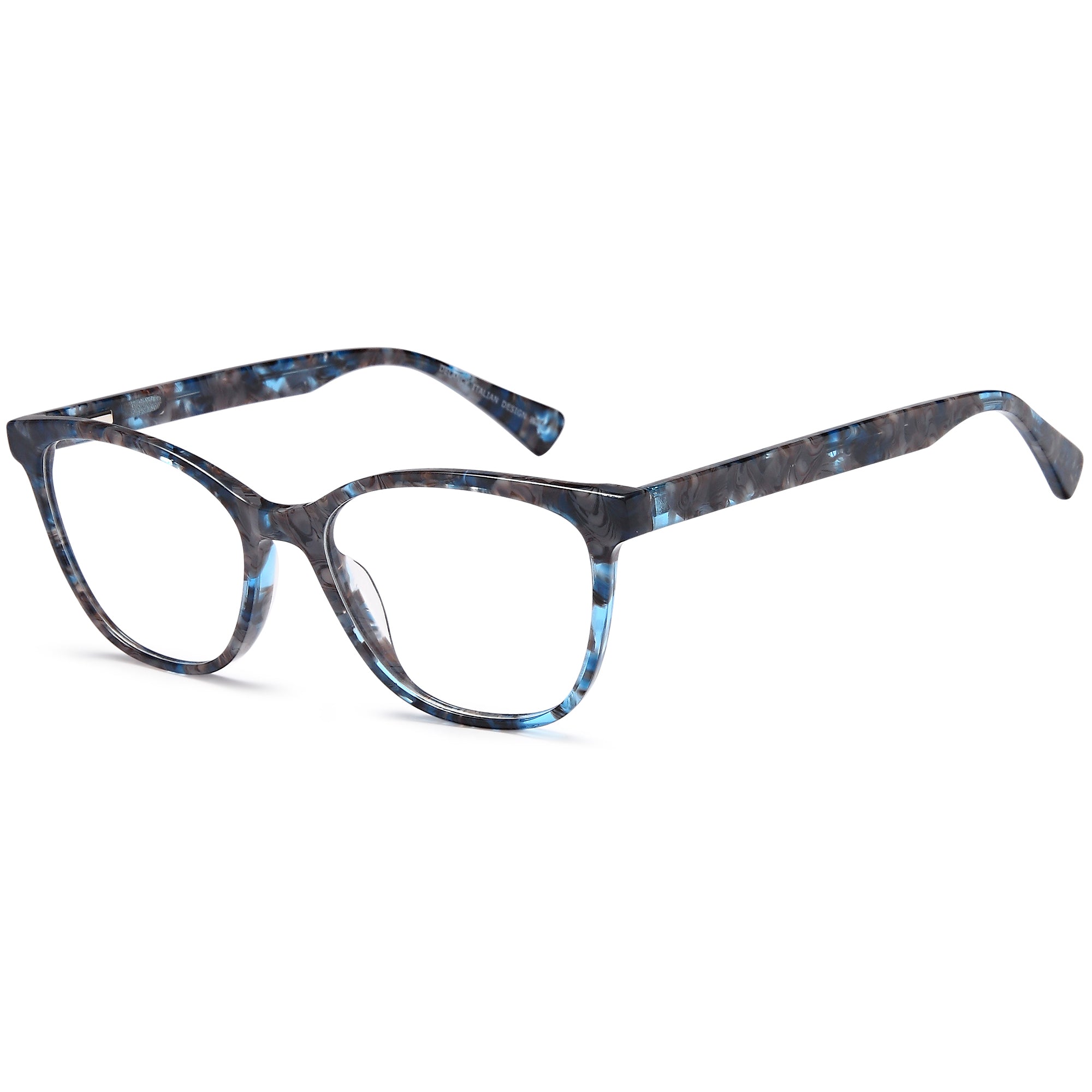 Delancy DEL176 Blue Oval Acetate Glasses – Women Full Rim Eyewear