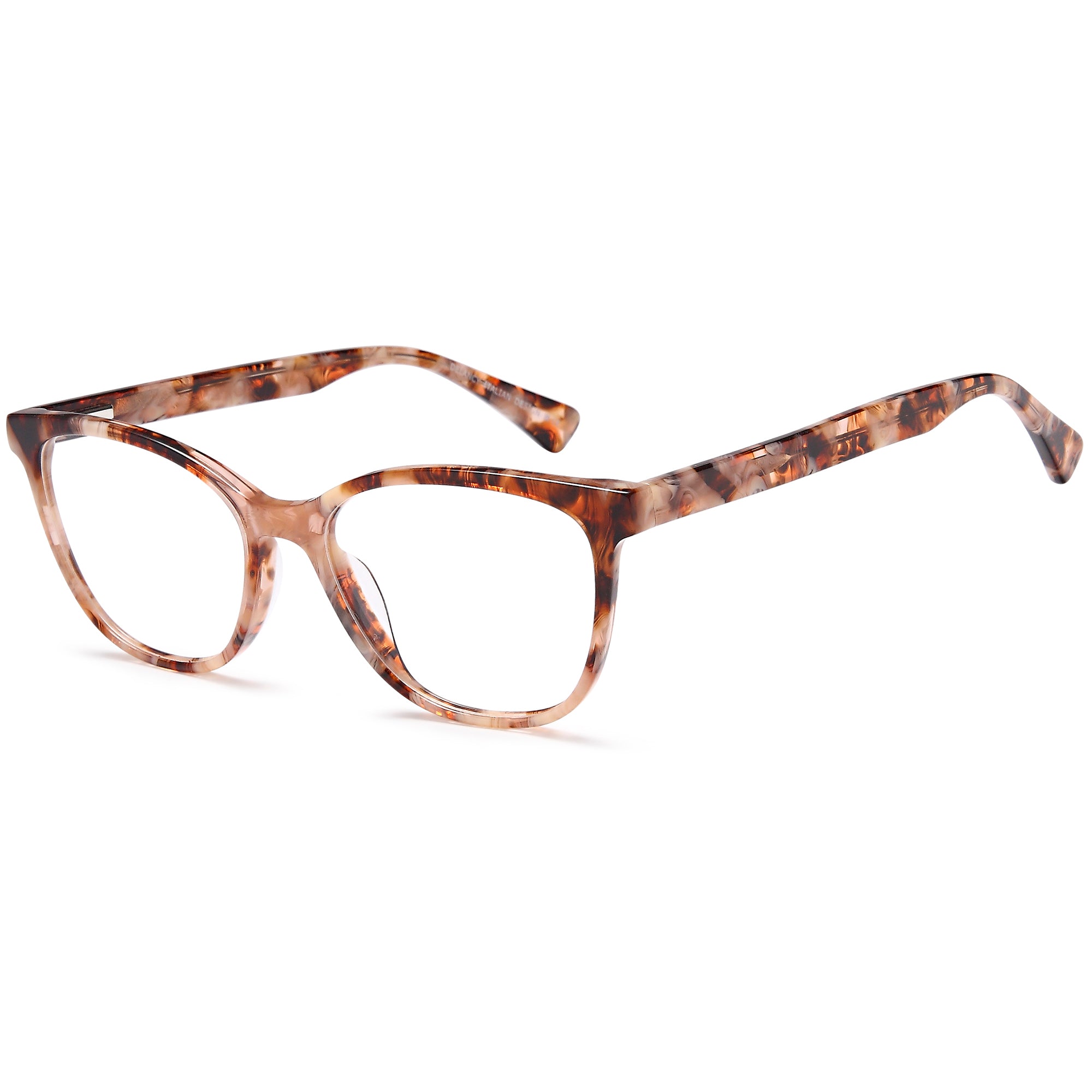 Delancy DEL176 Brown Oval Acetate Glasses – Women Full Rim Eyewear