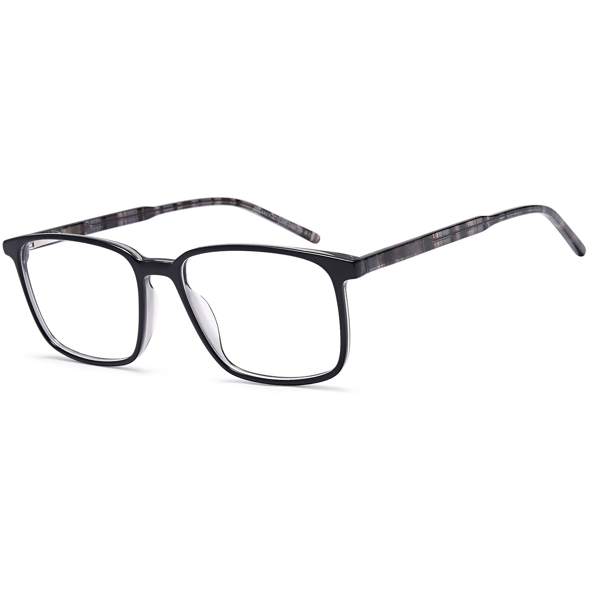 Delancy DEL177 Black Square Acetate Glasses – Men Full Rim Eyewear