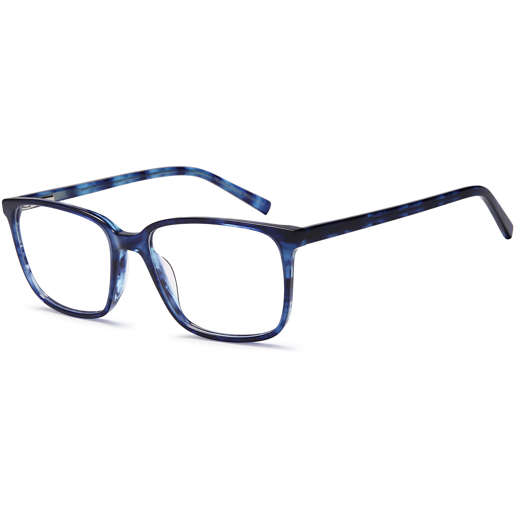 Delancy DEL178 Blue Square Acetate Glasses – Men Full Rim Eyewear