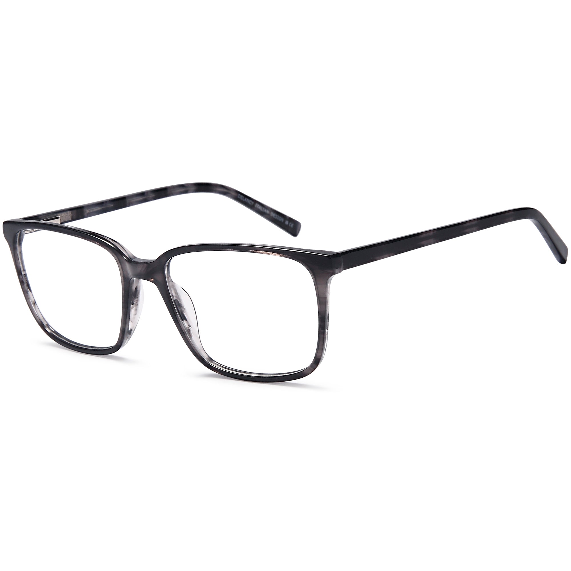 Delancy DEL178 Grey Square Acetate Glasses – Men Full Rim Eyewear