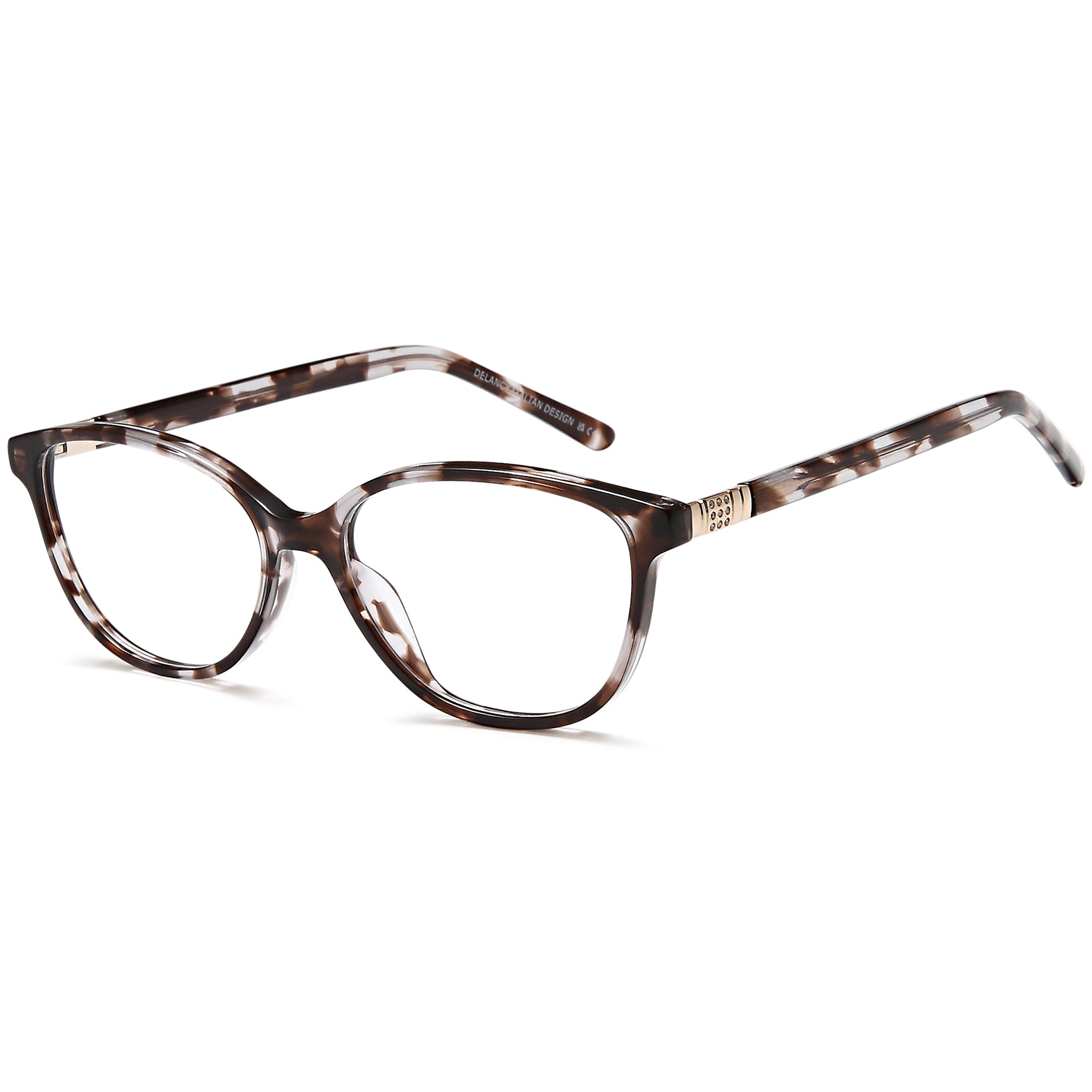 Delancy DEL184 Grey Oval Plastic Glasses – Women Full Rim Eyewear