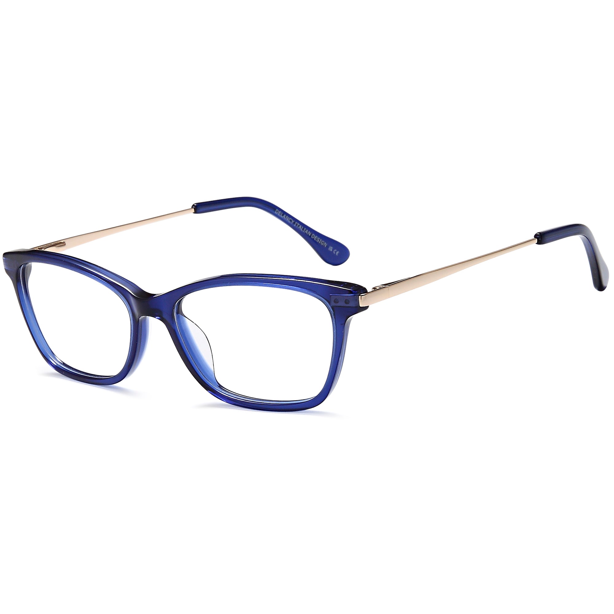 Delancy DEL186 Blue Square Plastic Glasses – Women Full Rim Eyewear