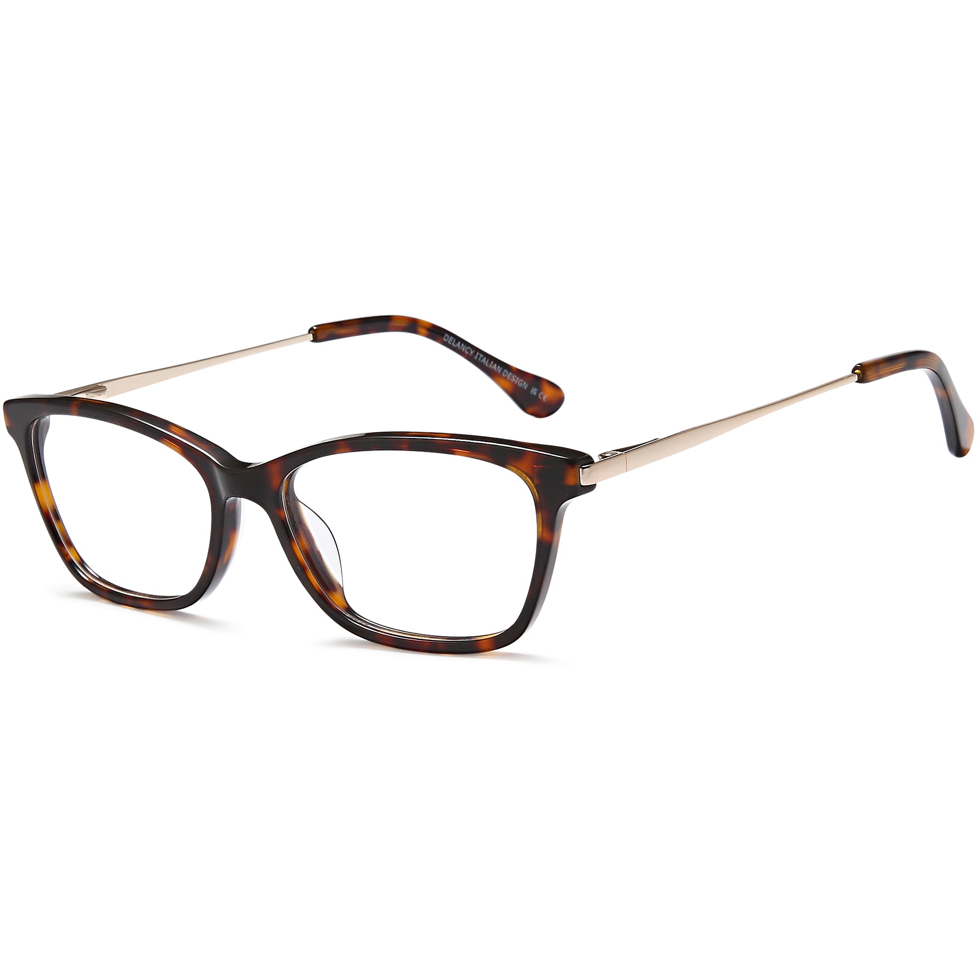 Delancy DEL186 Brown Square Plastic Glasses – Women Full Rim Eyewear