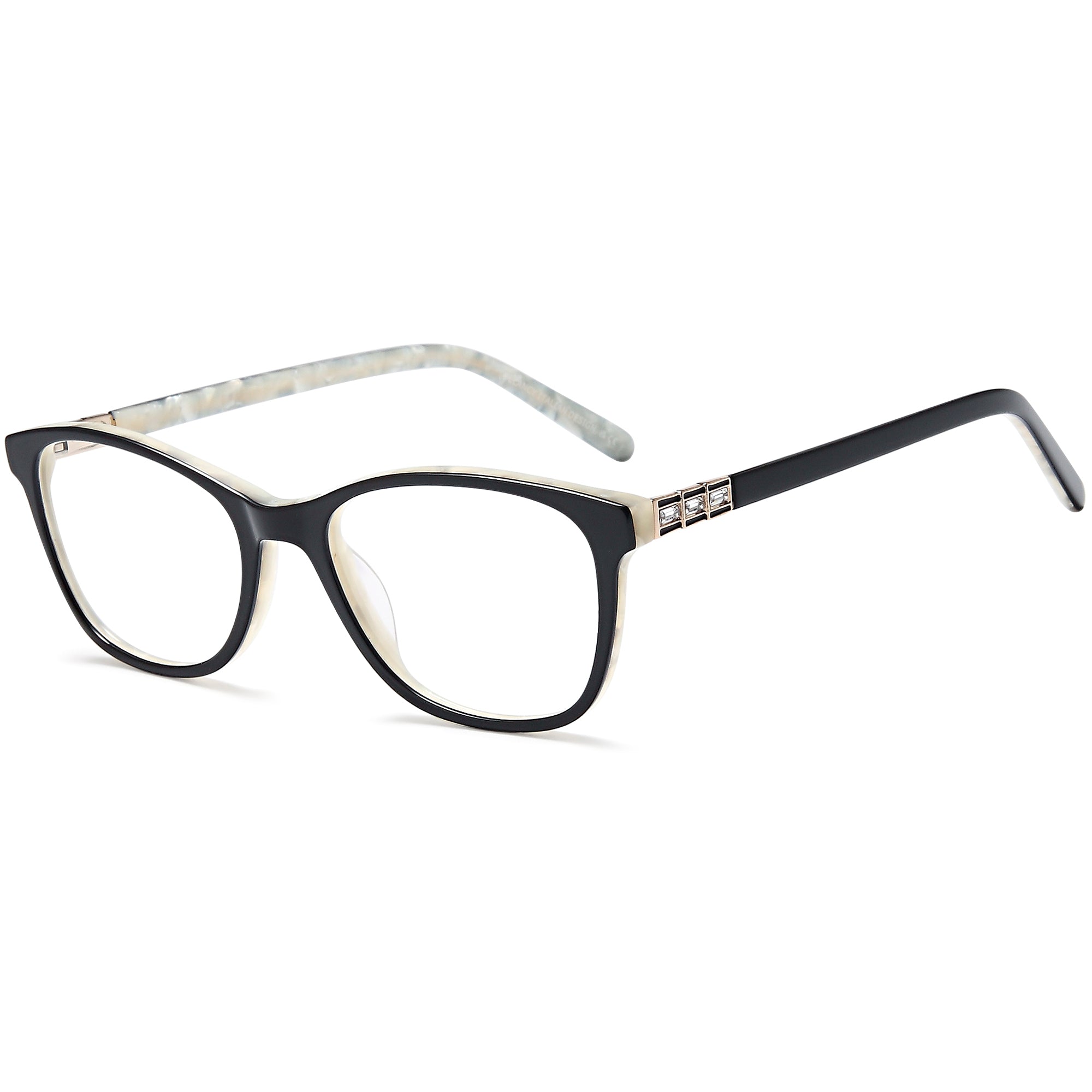 Delancy DEL187 Black Oval Plastic Glasses – Women Full Rim Eyewear