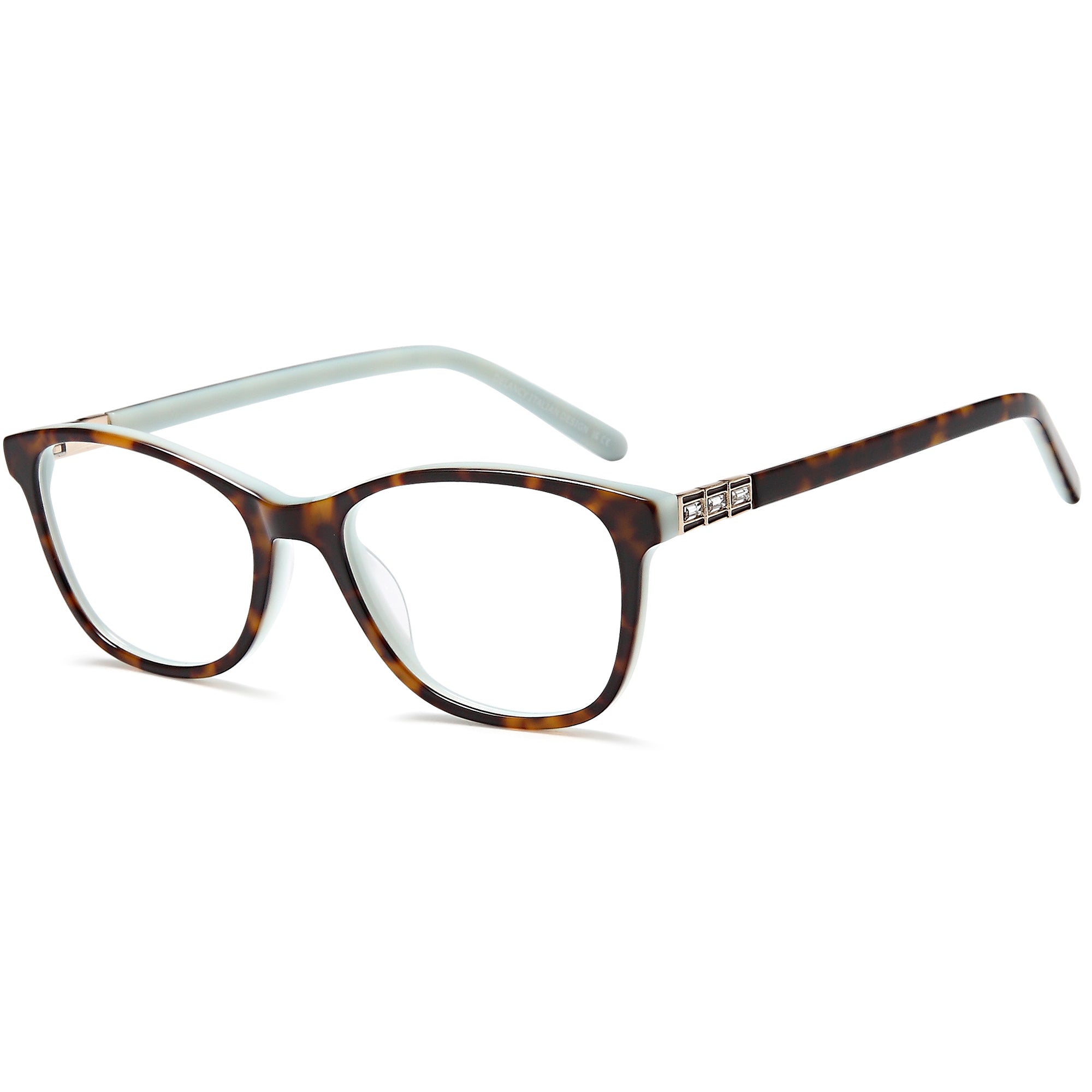 Delancy DEL187 Blue Oval Plastic Glasses – Women Full Rim Eyewear