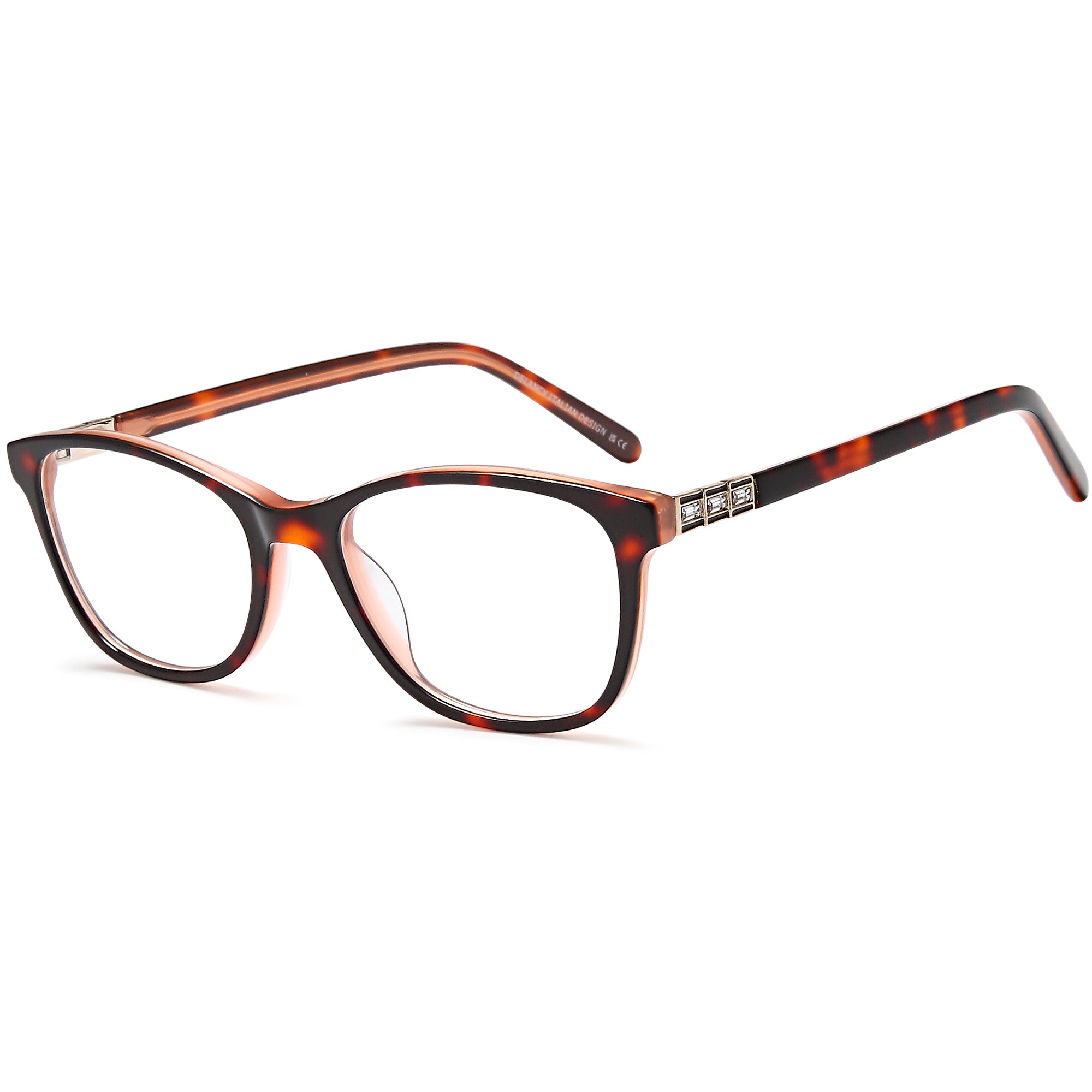 Delancy DEL187 Pink Oval Plastic Glasses – Women Full Rim Eyewear