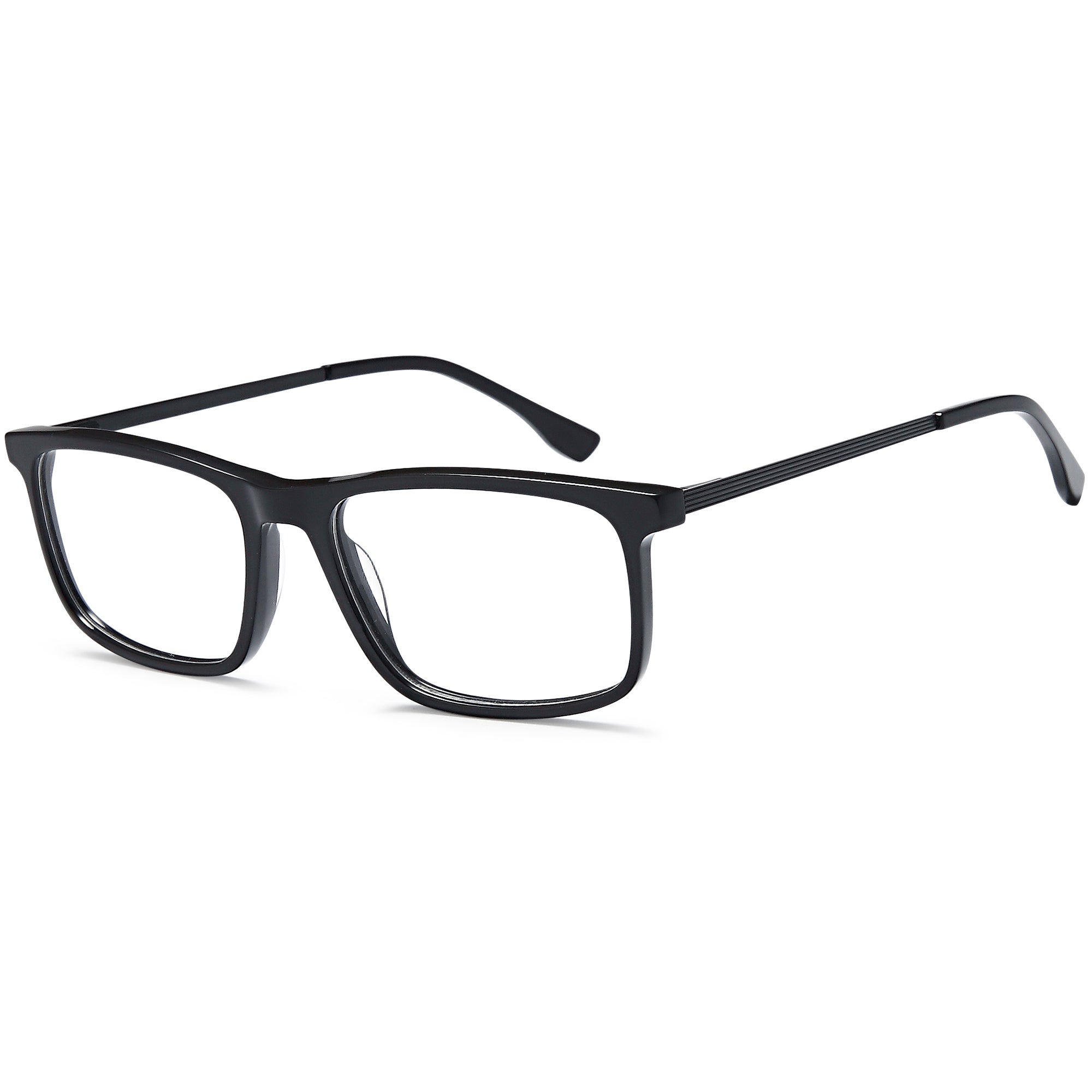 Delancy DEL190 Black Square Plastic Glasses – Men Full Rim Eyewear