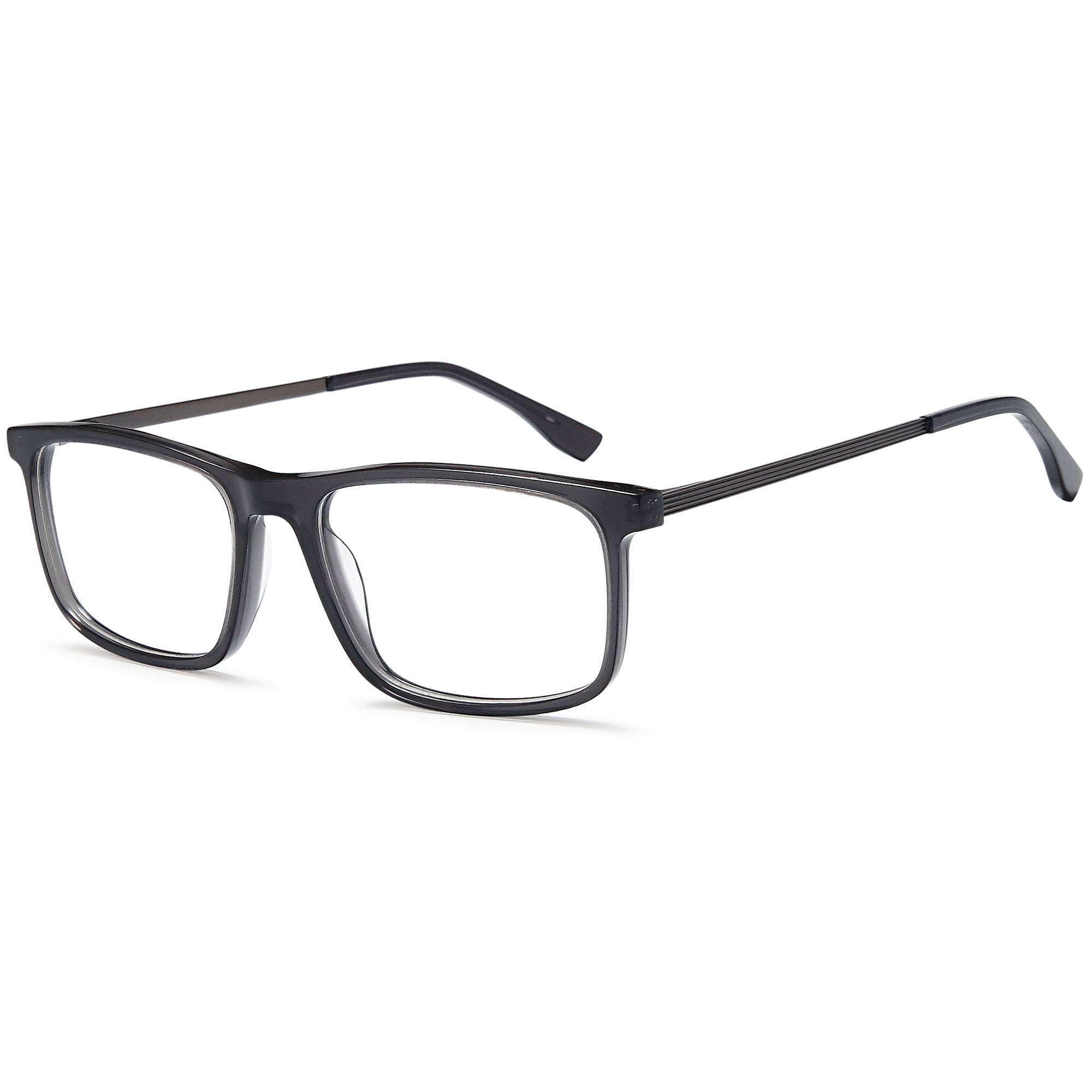 Delancy DEL190 Grey Square Plastic Glasses – Men Full Rim Eyewear