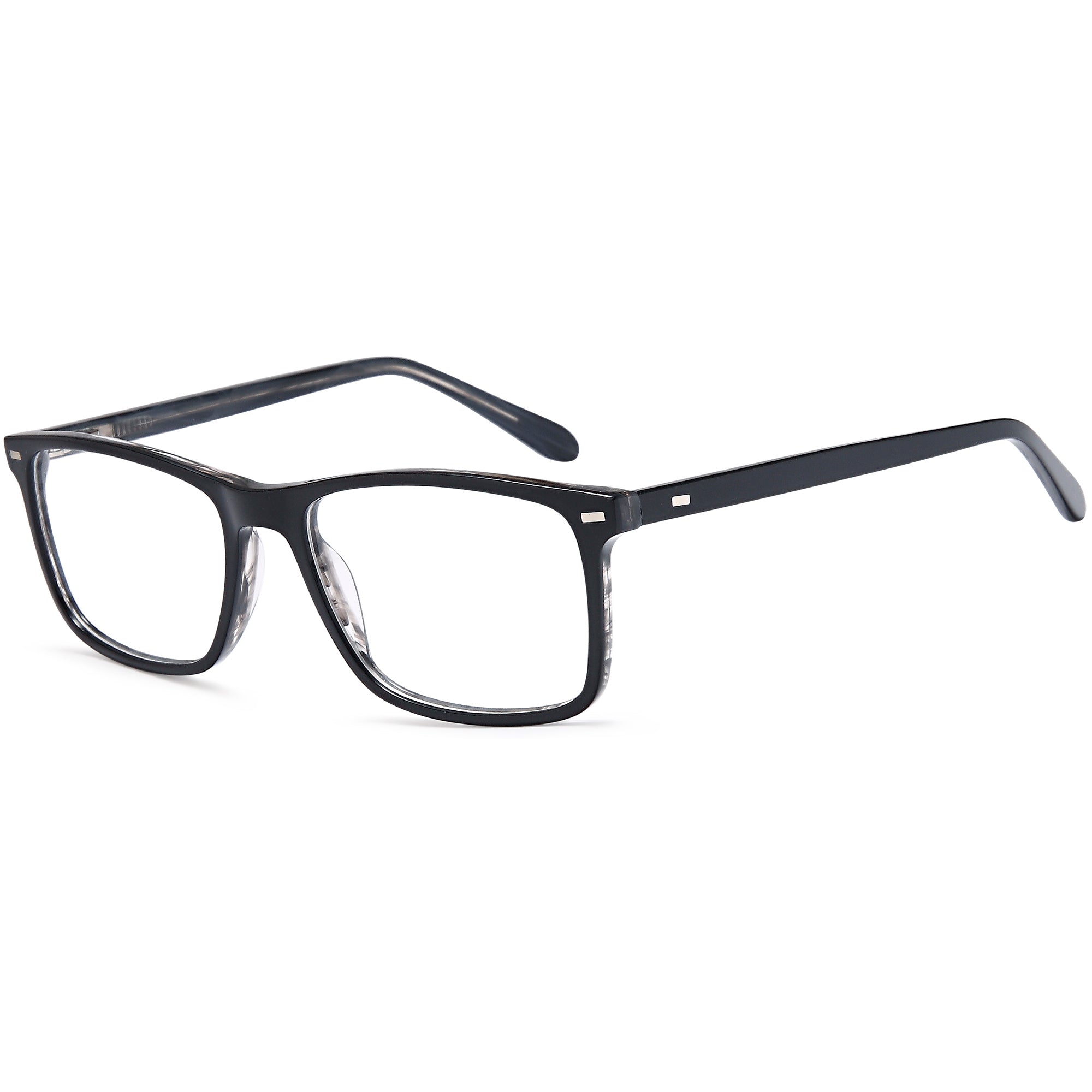 Delancy DEL191 Black Square Plastic Glasses – Men Full Rim Eyewear