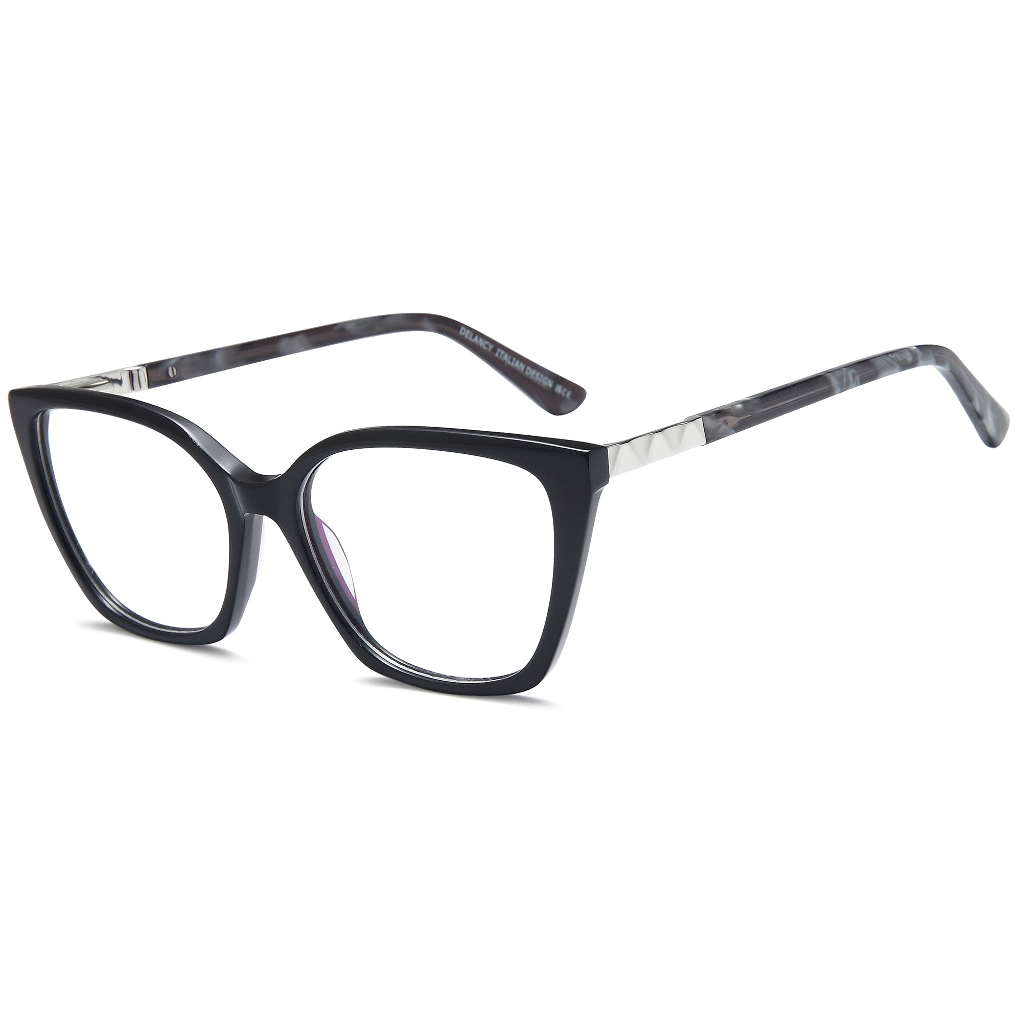 Delancy DEL193 Black Square Plastic Glasses – Women Full Rim Eyewear
