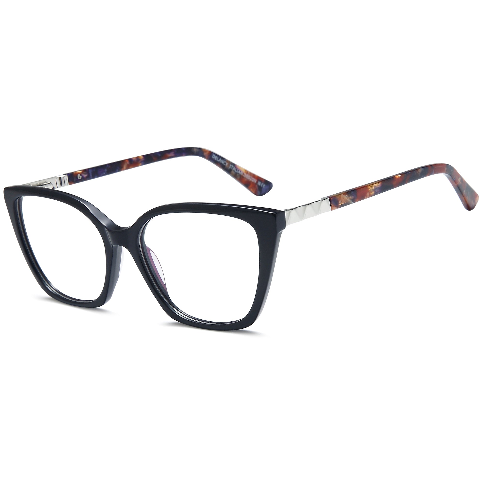Delancy DEL193 Blue Square Plastic Glasses – Women Full Rim Eyewear