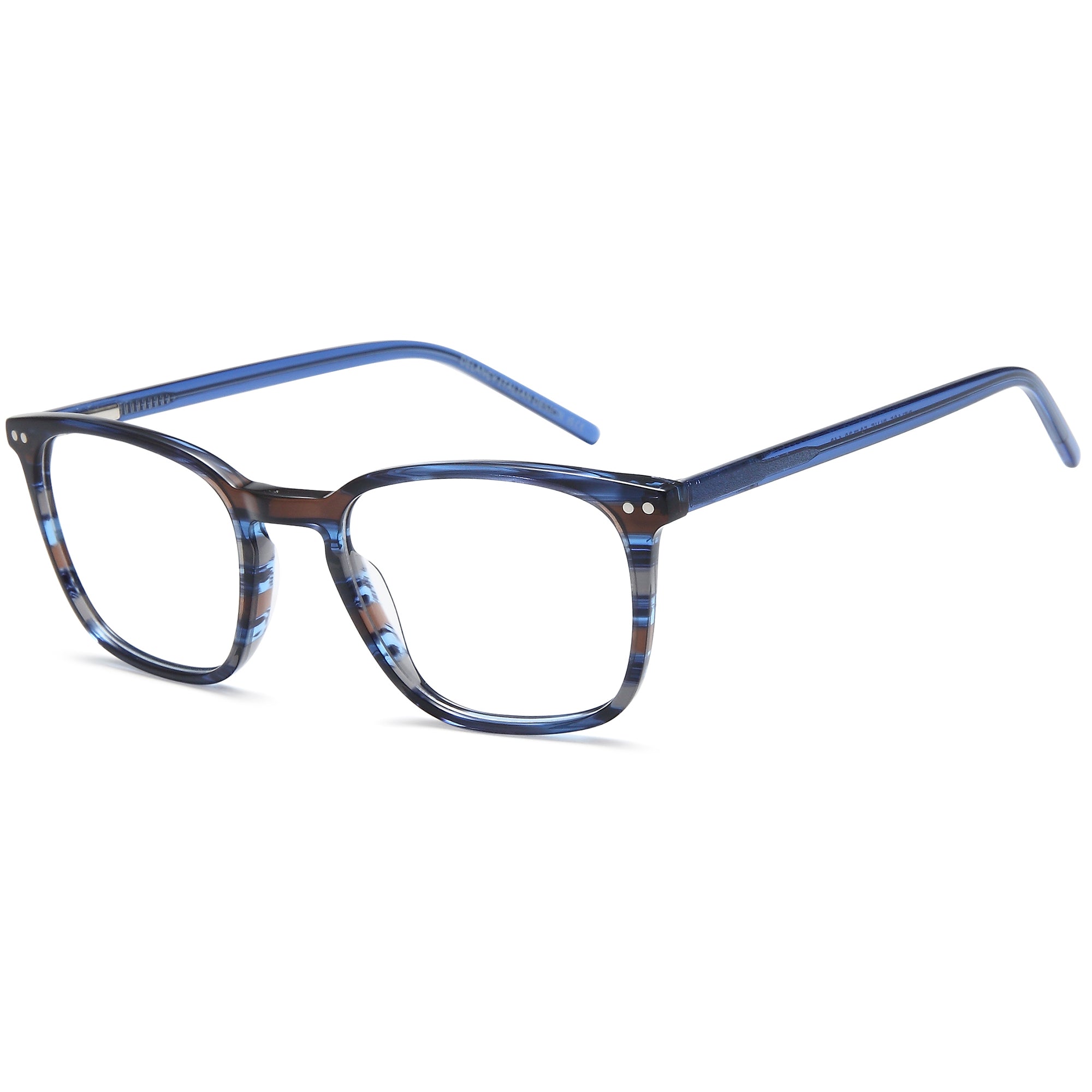 Delancy DEL195 Blue Square Plastic Glasses – Men Full Rim Eyewear