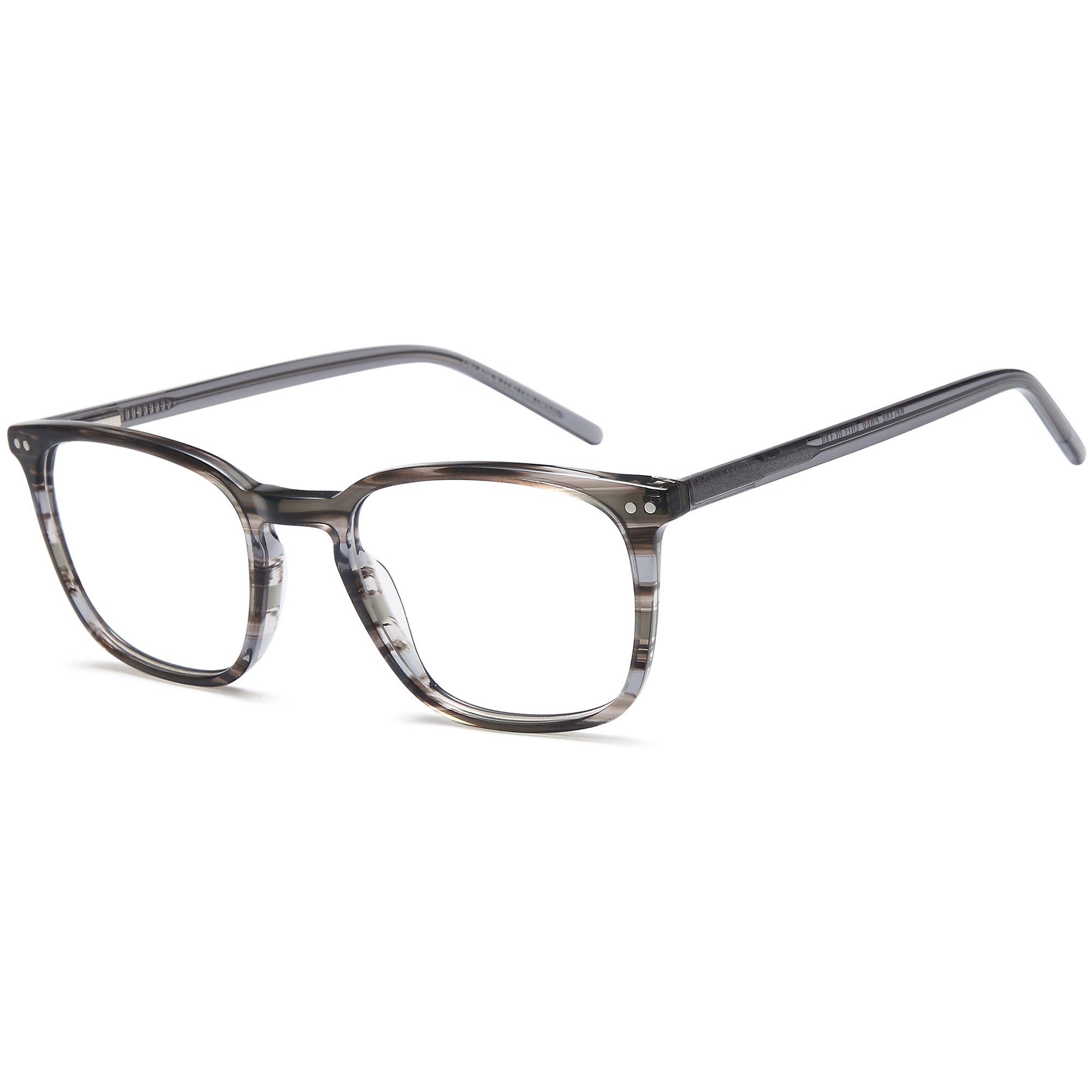 Delancy DEL195 Grey Square Plastic Glasses – Men Full Rim Eyewear