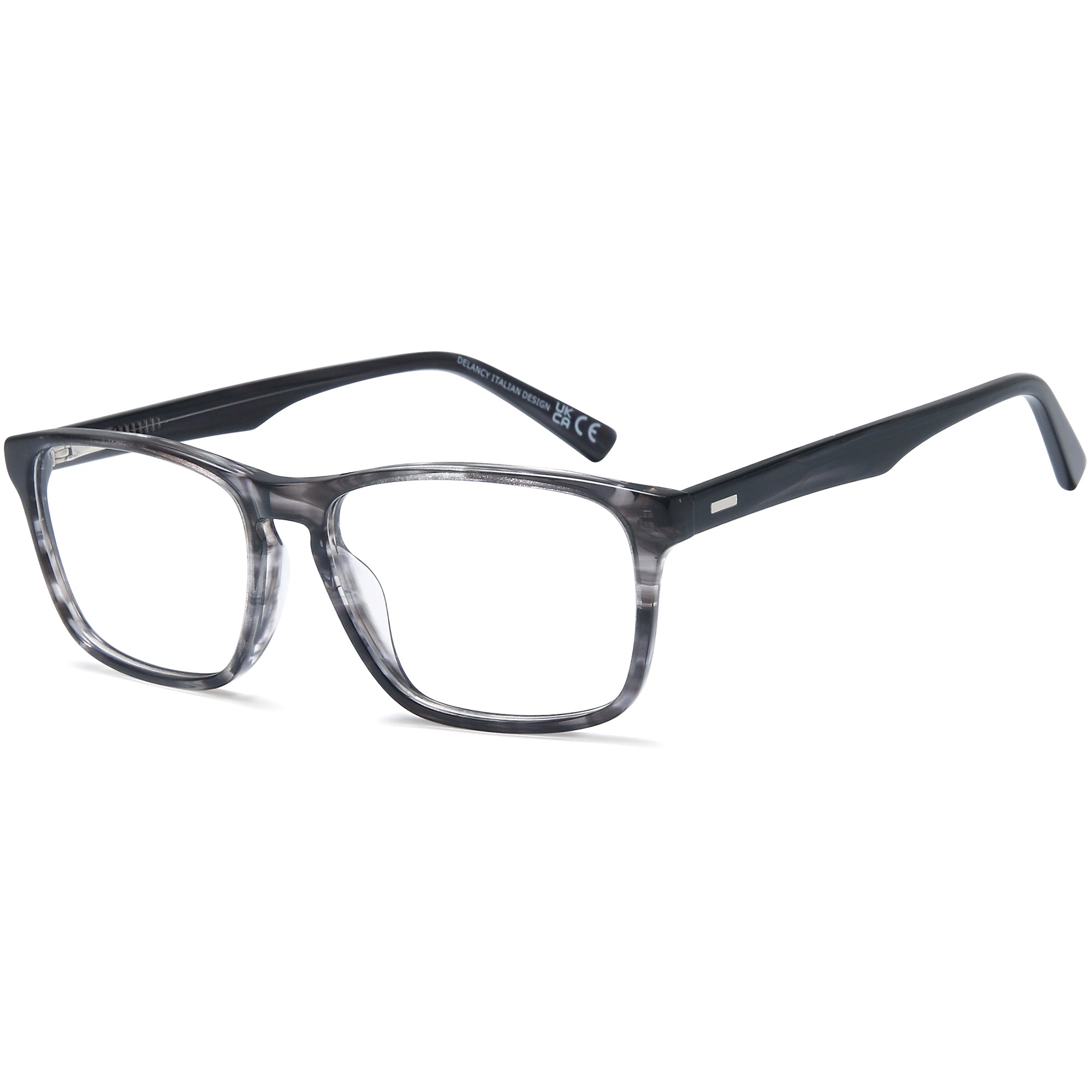 Delancy DEL196 Black Square Plastic Glasses – Men Full Rim Eyewear