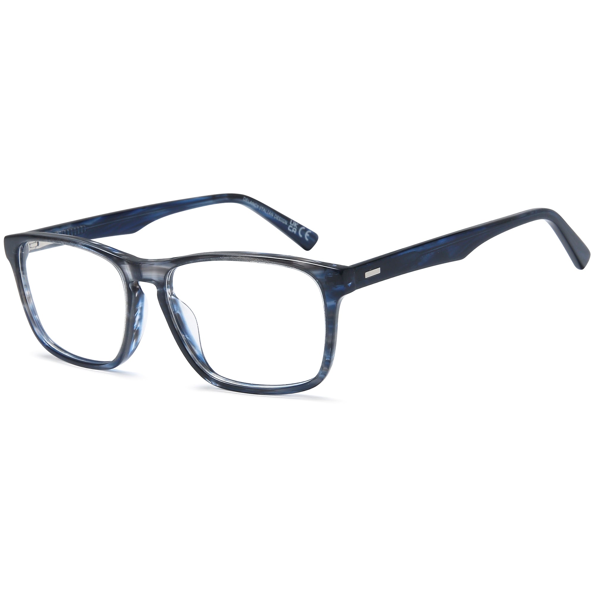 Delancy DEL196 Blue Square Plastic Glasses – Men Full Rim Eyewear