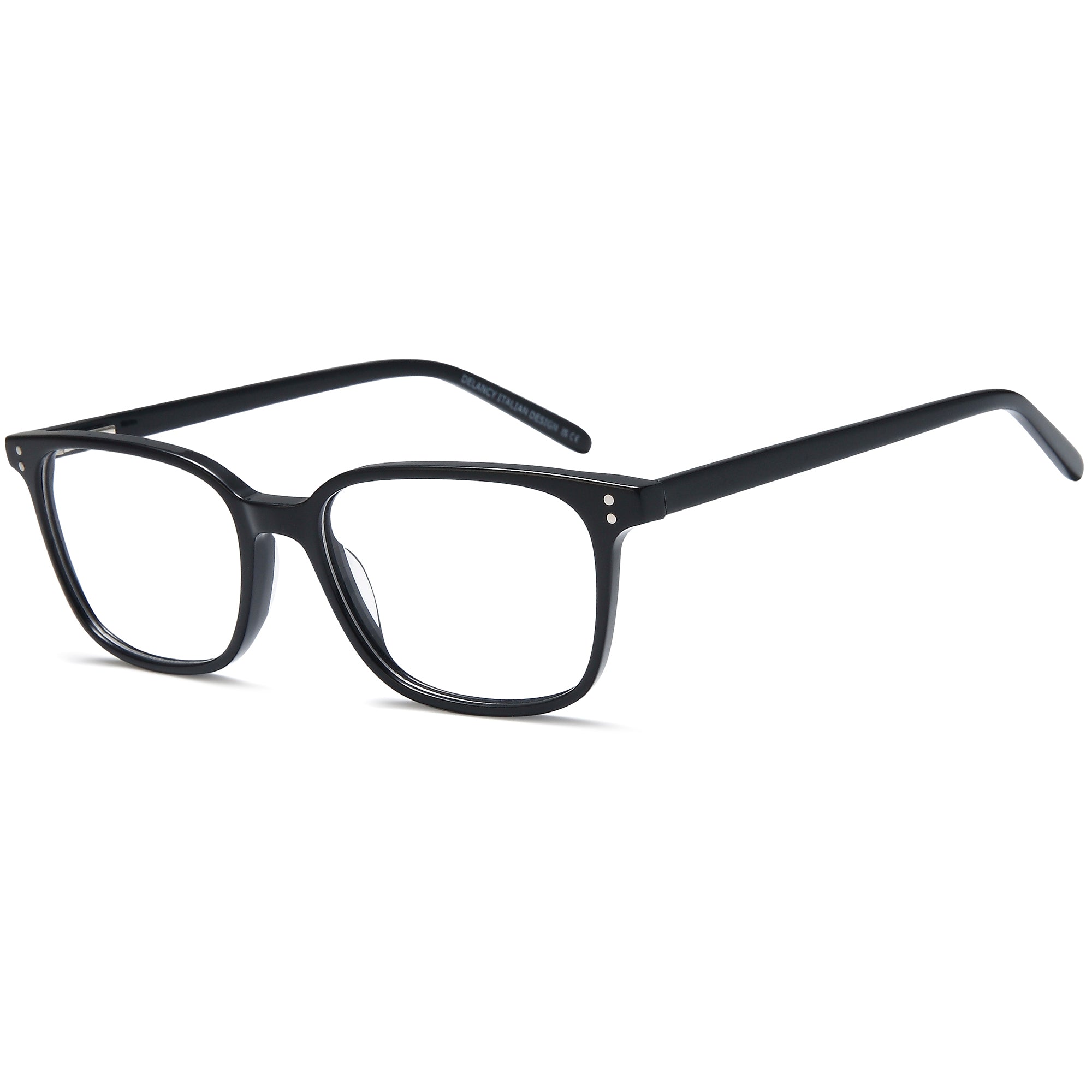 Delancy DEL197 Black Square Plastic Glasses – Men Full Rim Eyewear