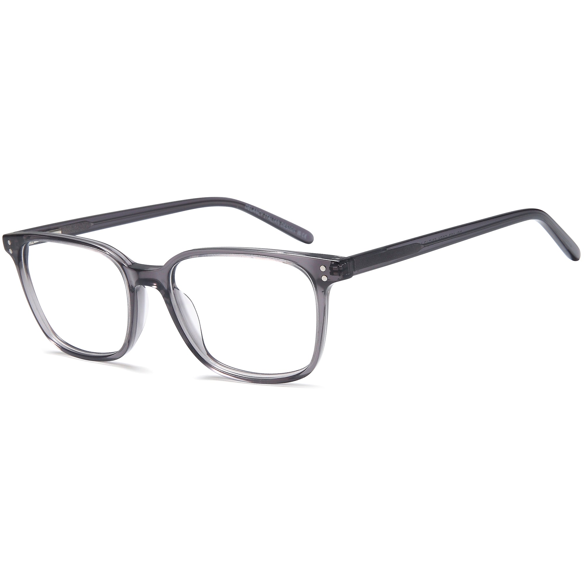 Delancy DEL197 Grey Square Plastic Glasses – Men Full Rim Eyewear