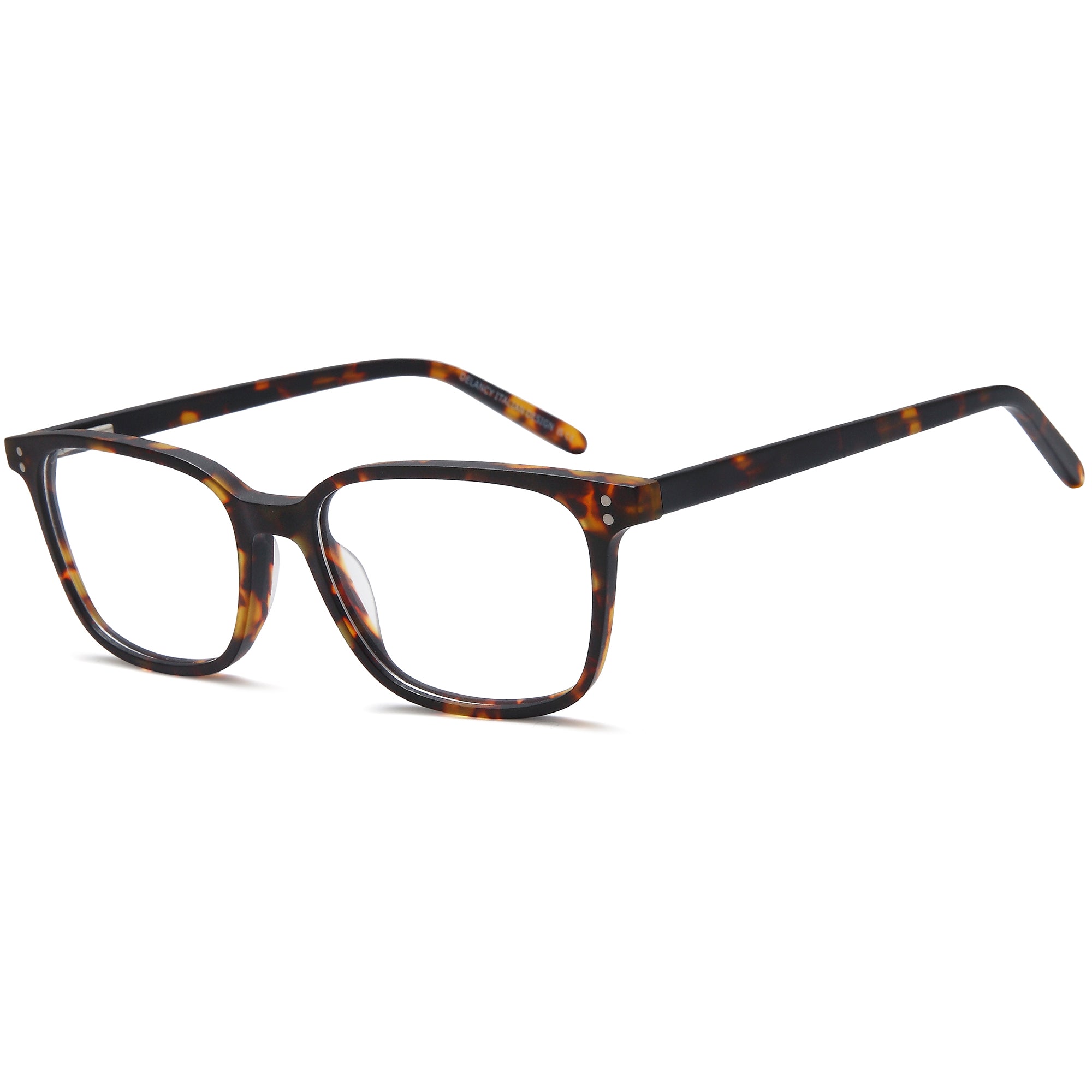 Delancy DEL197 Havana Square Plastic Glasses – Men Full Rim Eyewear