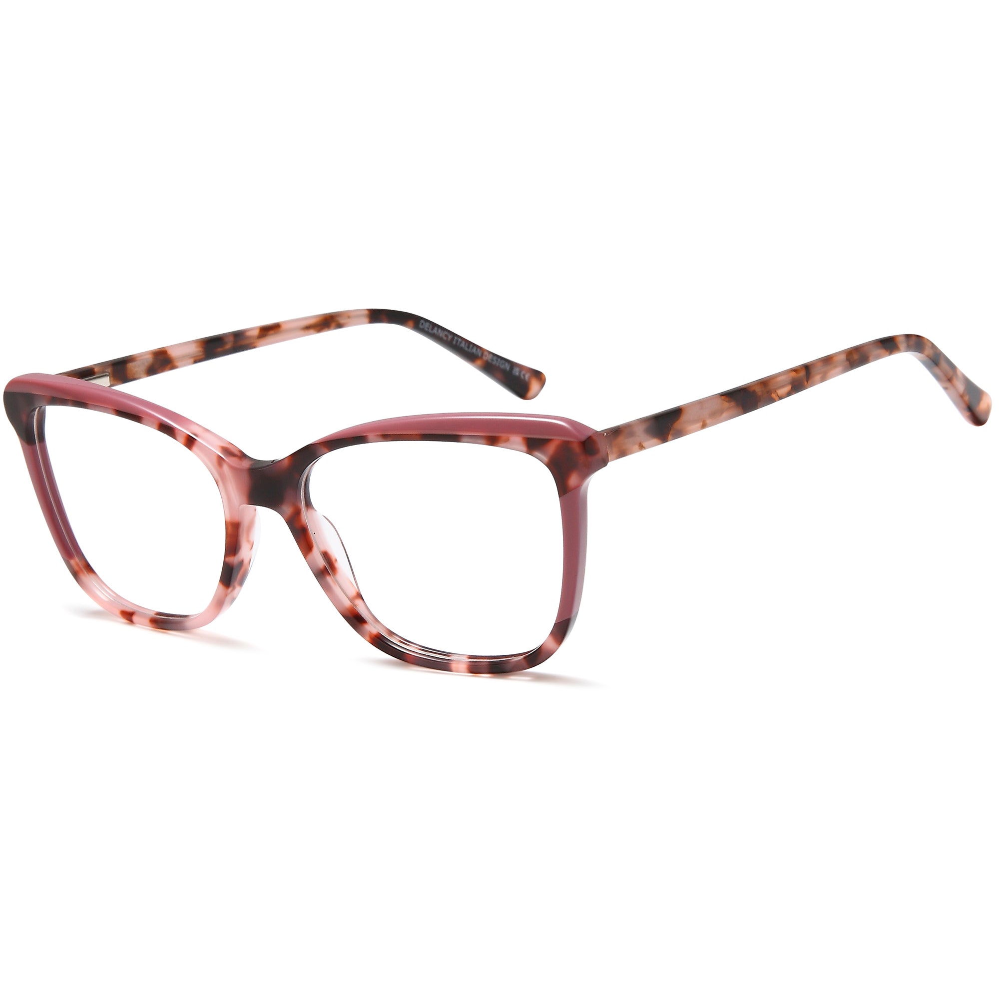 Delancy DEL198 Pink Square Plastic Glasses – Men Full Rim Eyewear