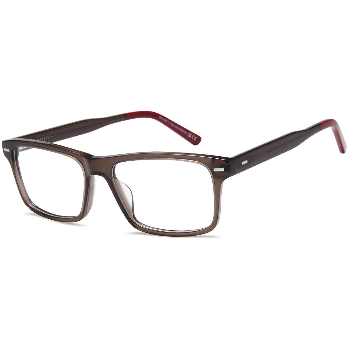 DELANCY DEL200 Black Square Plastic Glasses – Men Full Rim Eyewear