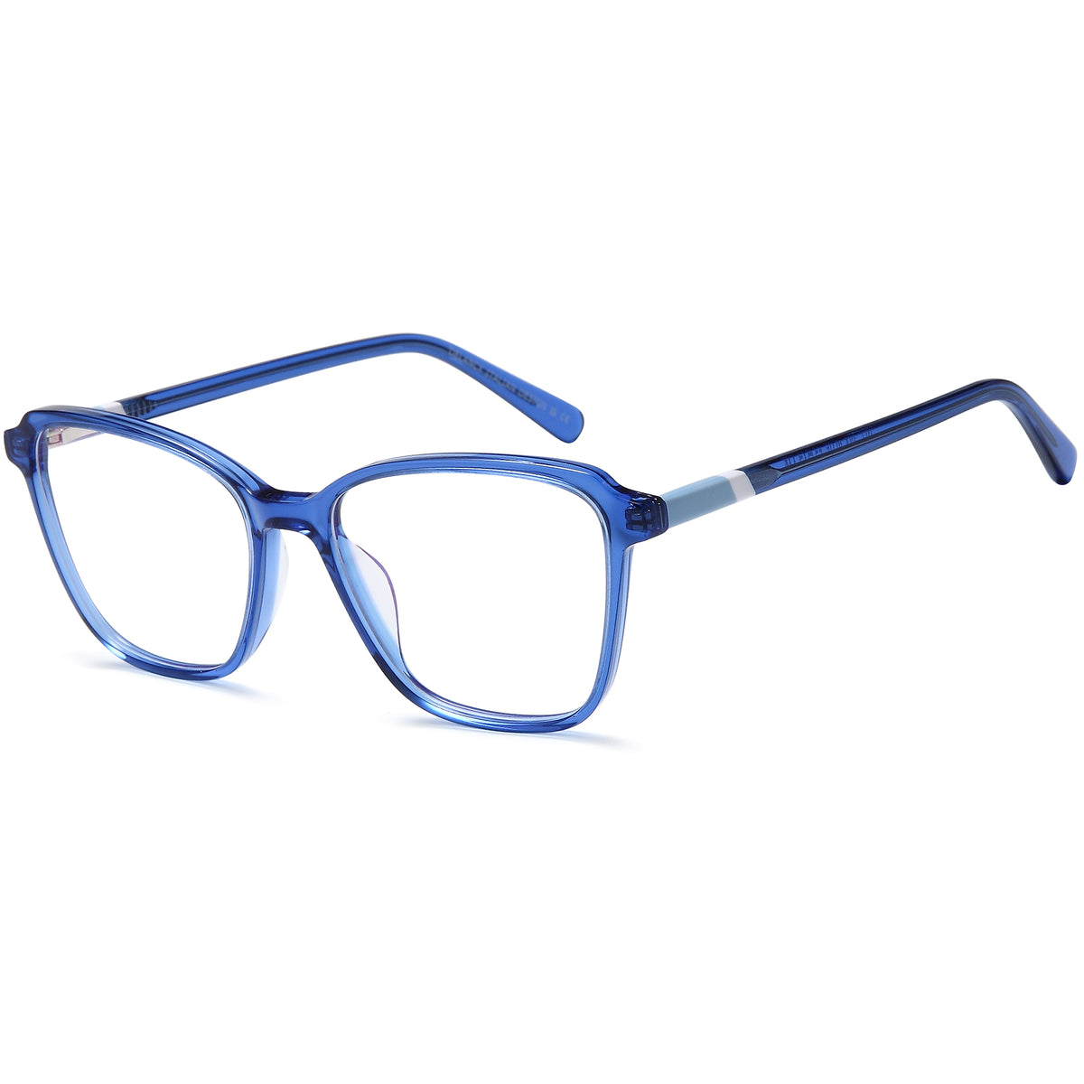 DELANCY DEL204 Blue Square Plastic Glasses – Women Full Rim Eyewear