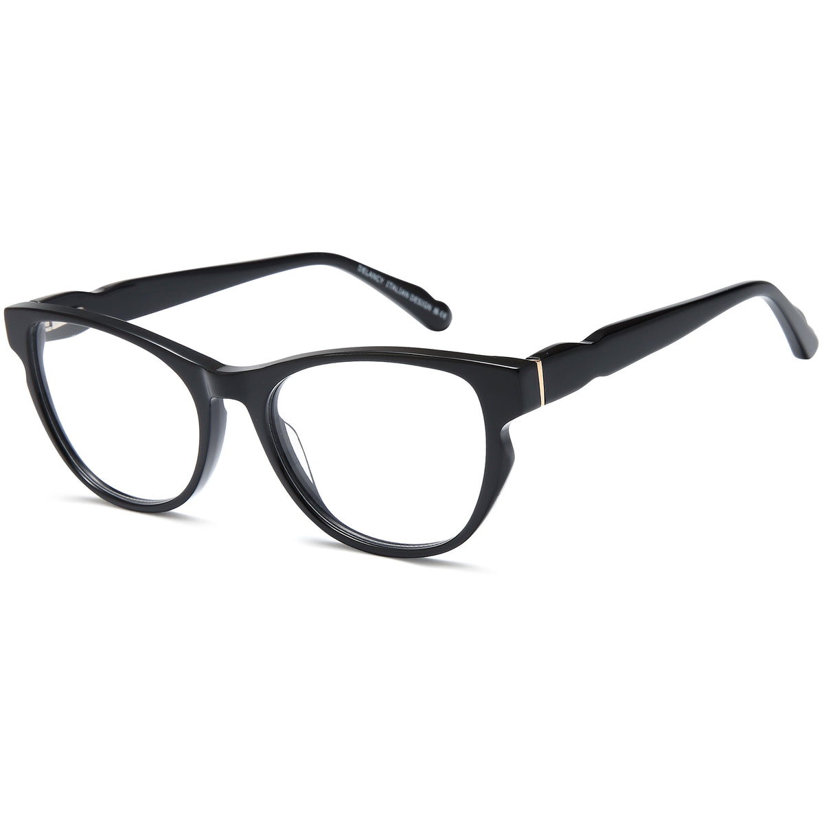 DELANCY DEL206 Black Round Plastic Glasses – Women Full Rim Eyewear