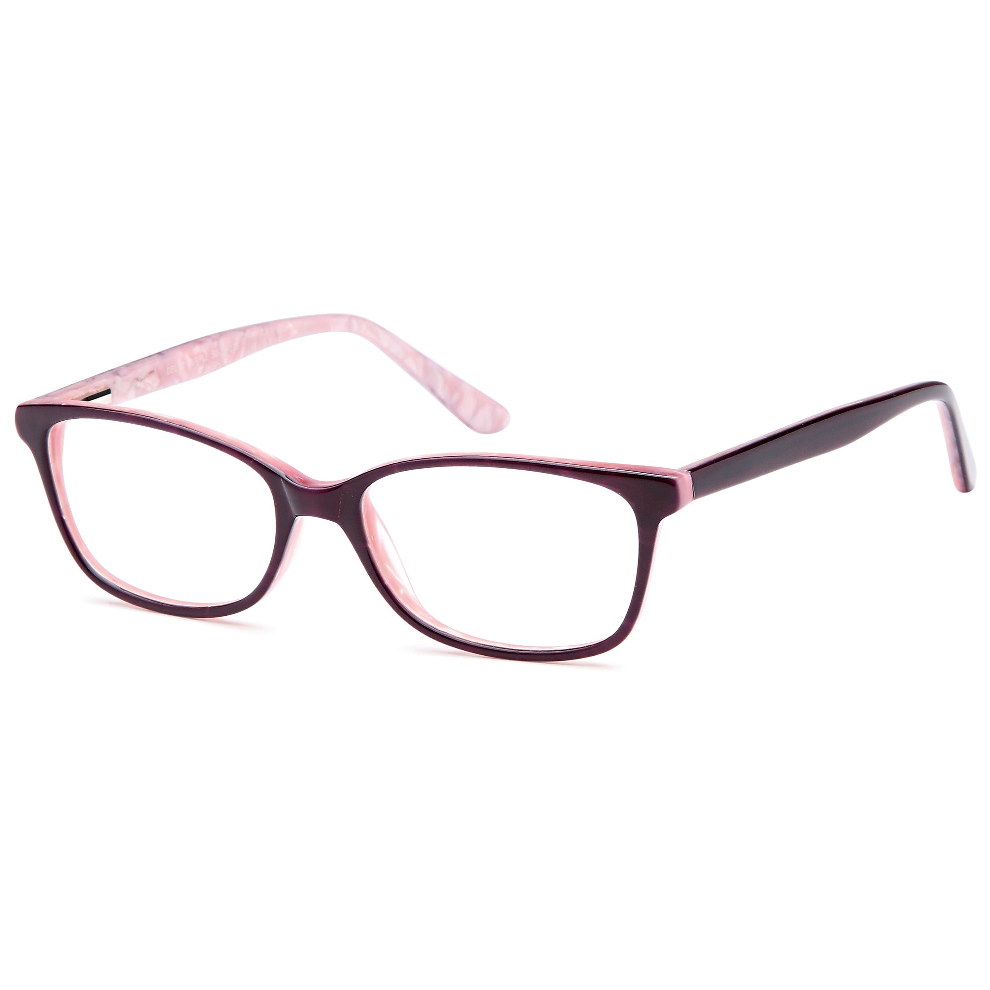 Delancy DEL98 Purple Square Plastic Glasses – Women Full Rim Eyewear