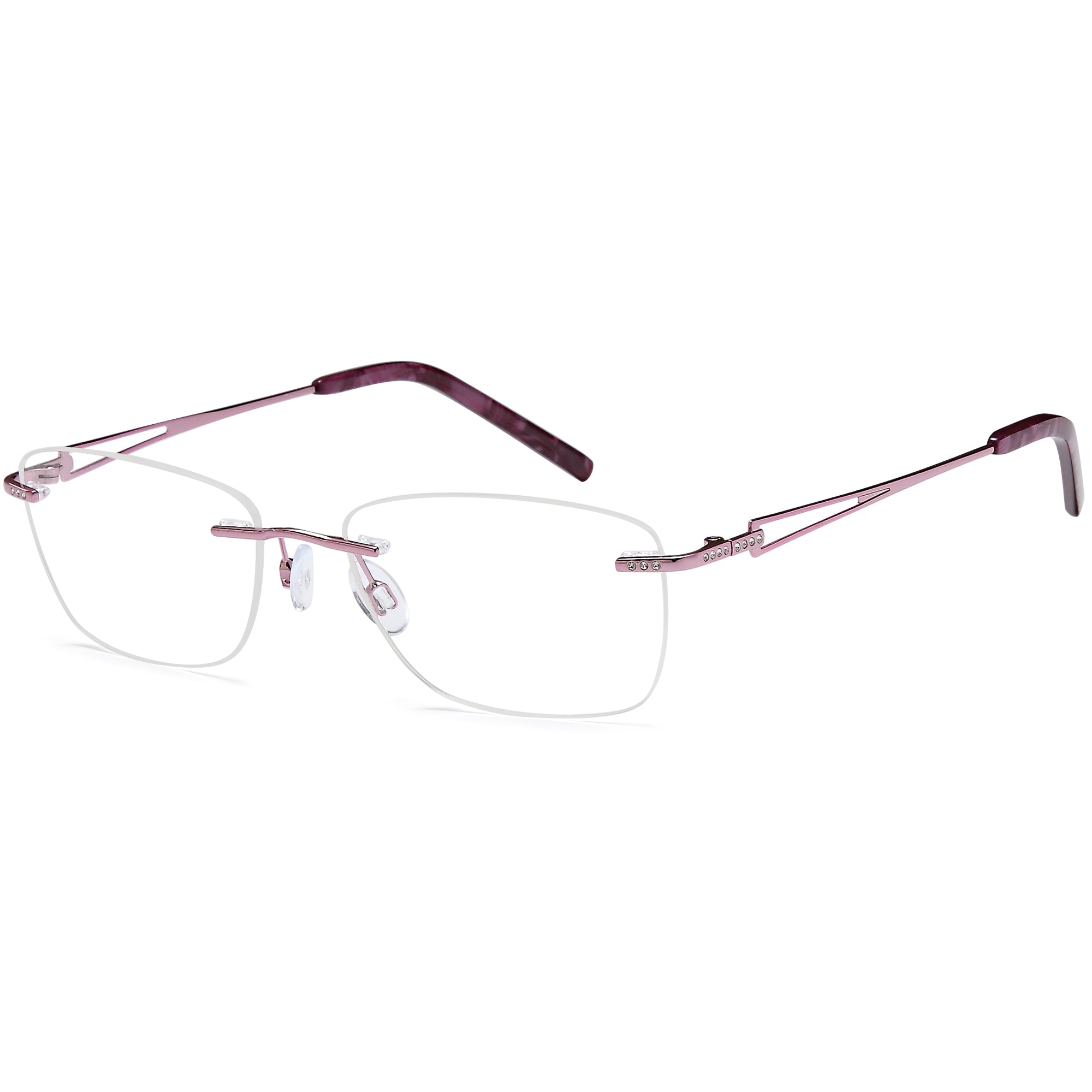 Rimless EMPORIUM 7593 Purple Metal Glasses – Women Full Rim Eyewear