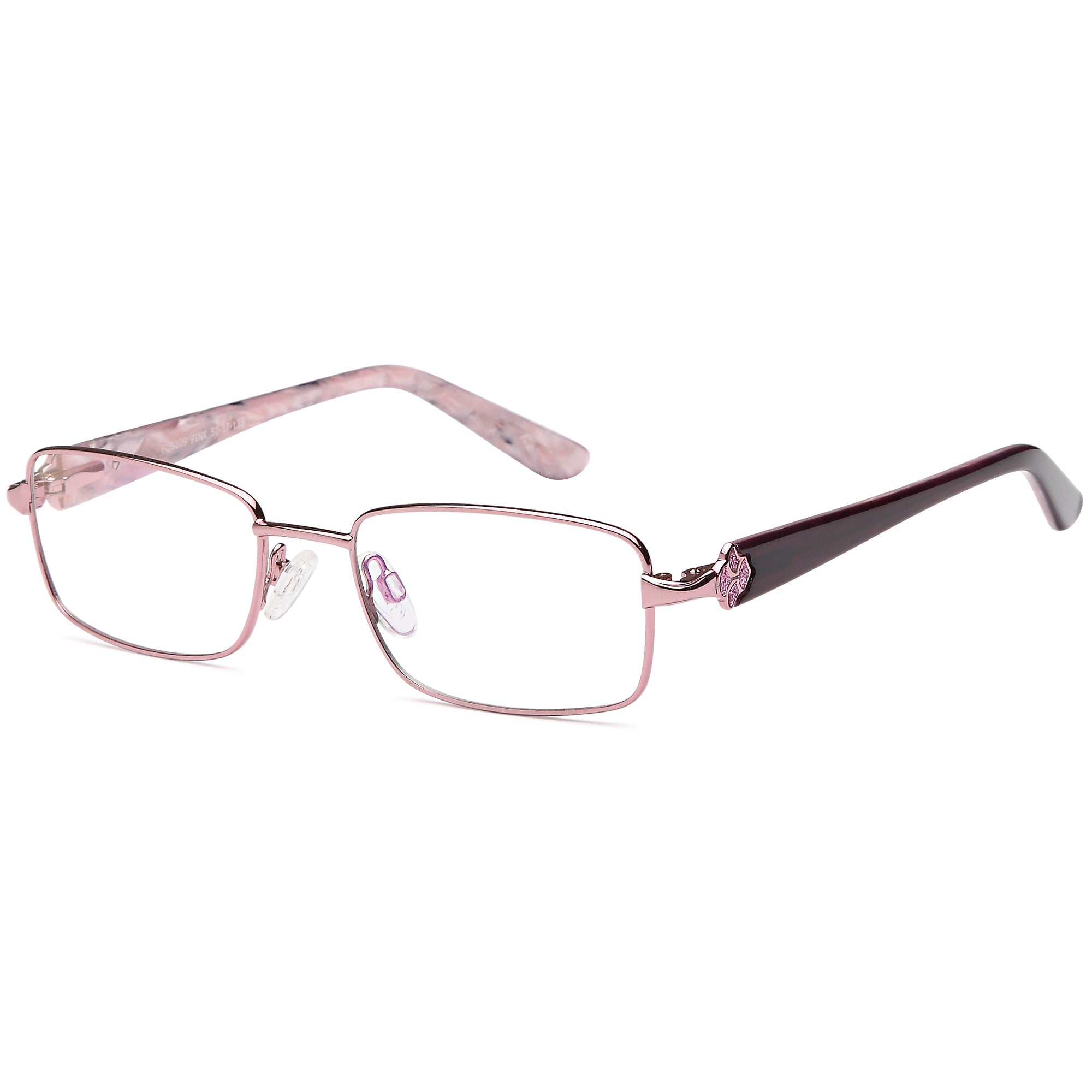 Foschini FOS209 Pink Square Metal Glasses – Women Full Rim Eyewear