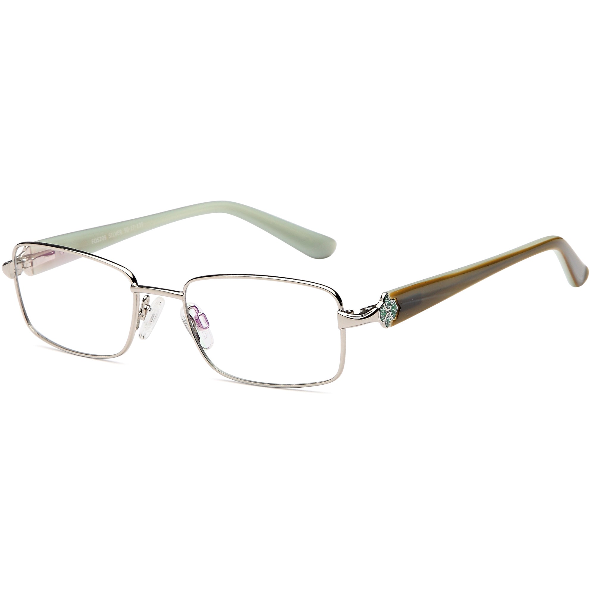 Foschini FOS209 Silver Square Metal Glasses – Women Full Rim Eyewear