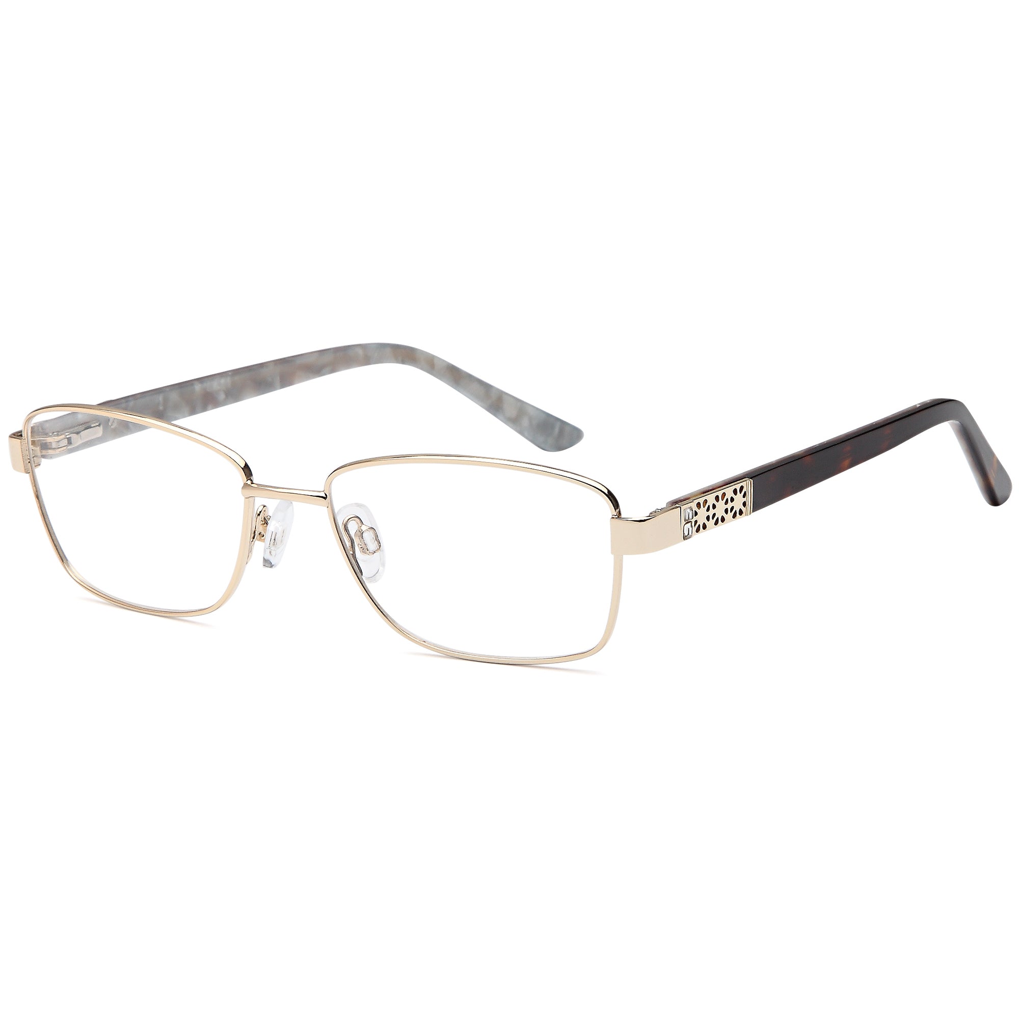 Foschini FOS211 Gold Square Metal Glasses – Women Full Rim Eyewear