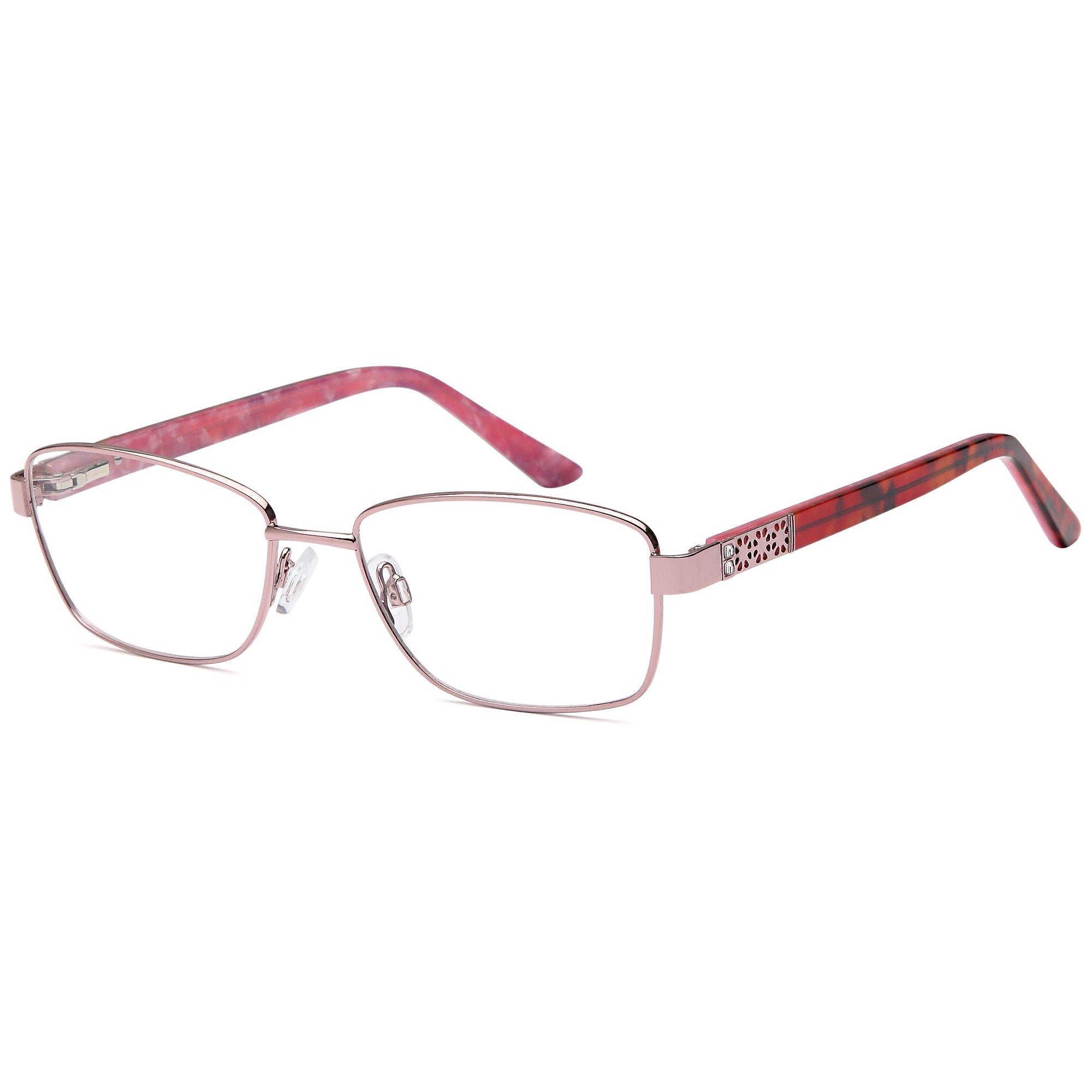 Foschini FOS211 Pink Square Metal Glasses – Women Full Rim Eyewear