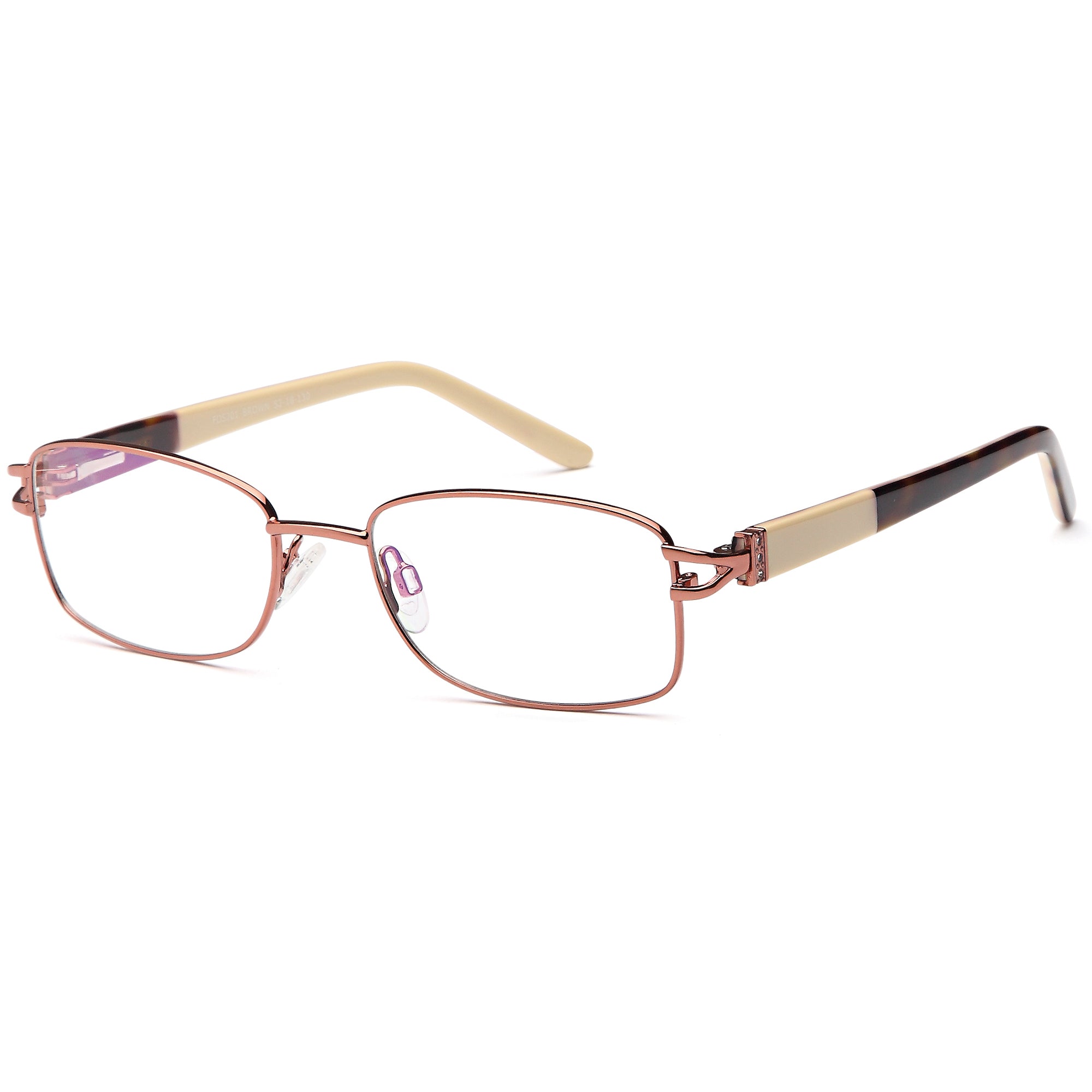 Foschini FOS201 Brown Square Metal Glasses – Women Full Rim Eyewear