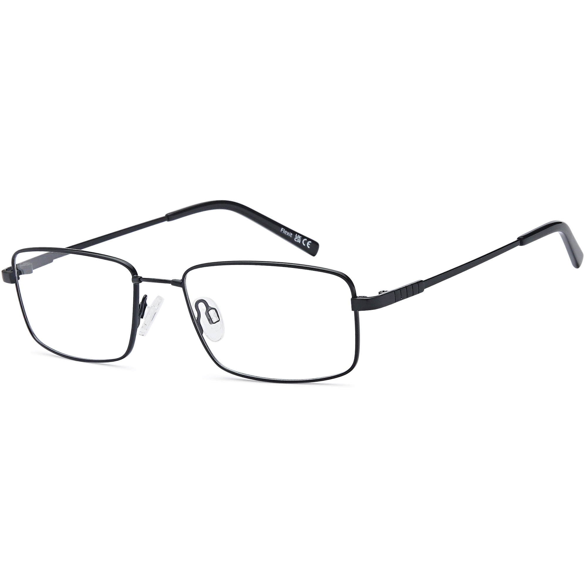 Flexit MODEL6045 Black Square Metal Glasses – Men Full Rim Eyewear