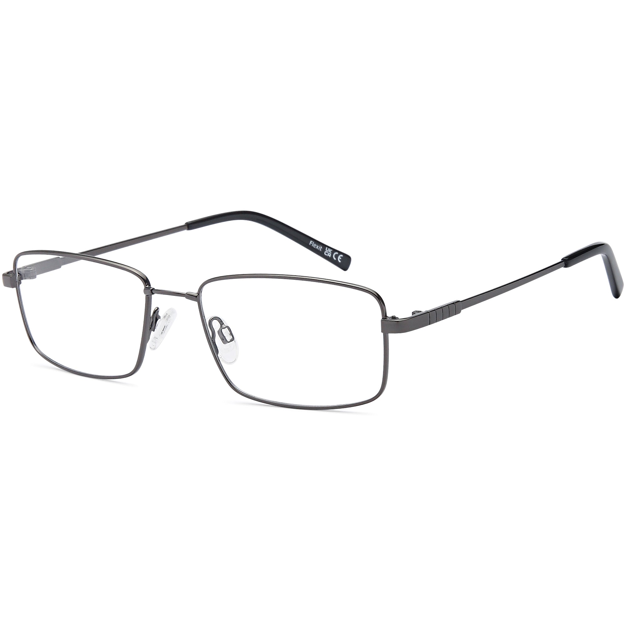Flexit MODEL6045 Grey Square Metal Glasses – Men Full Rim Eyewear