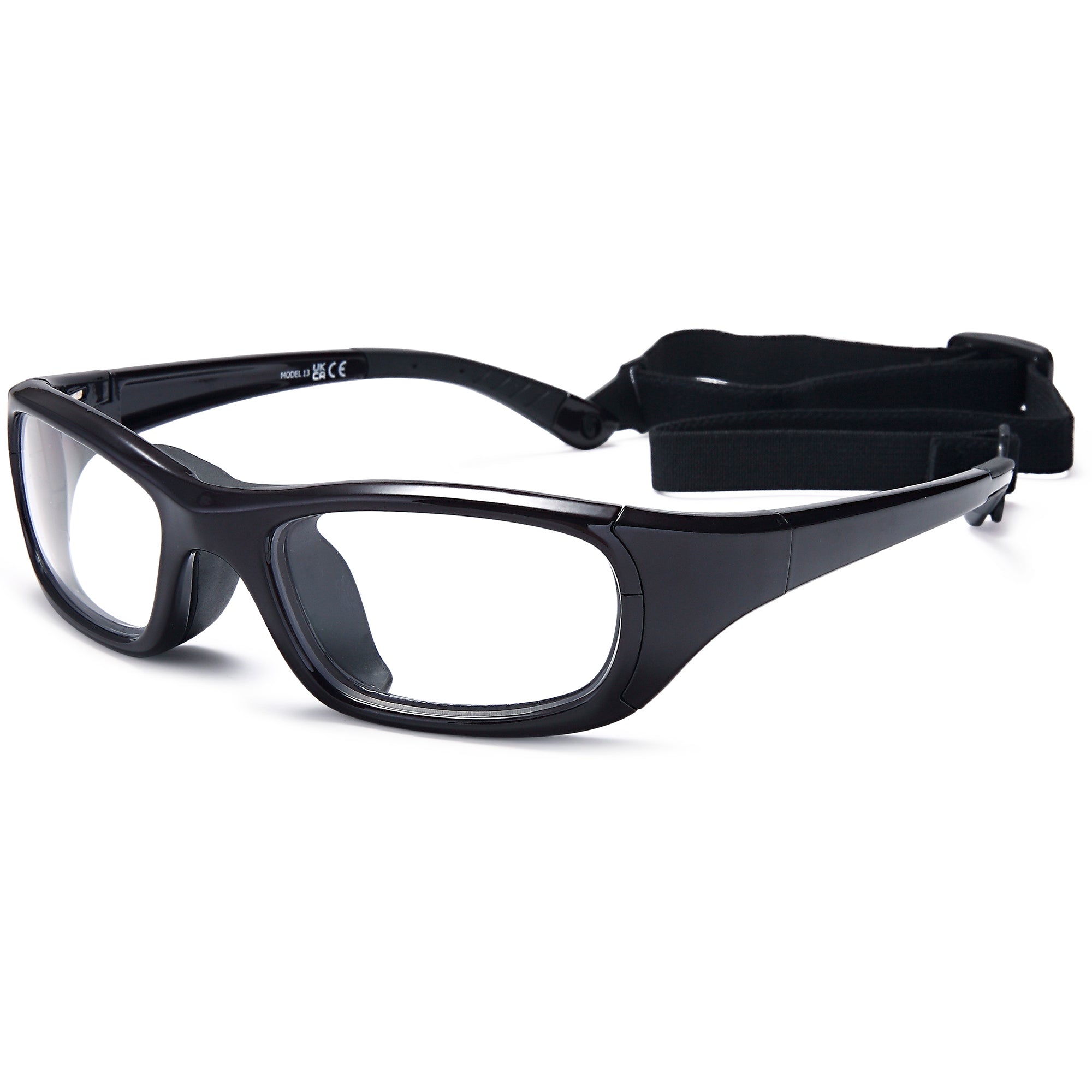 4 Sport MODEL13 Black Plastic Glasses – Unisex Full Rim Eyewear