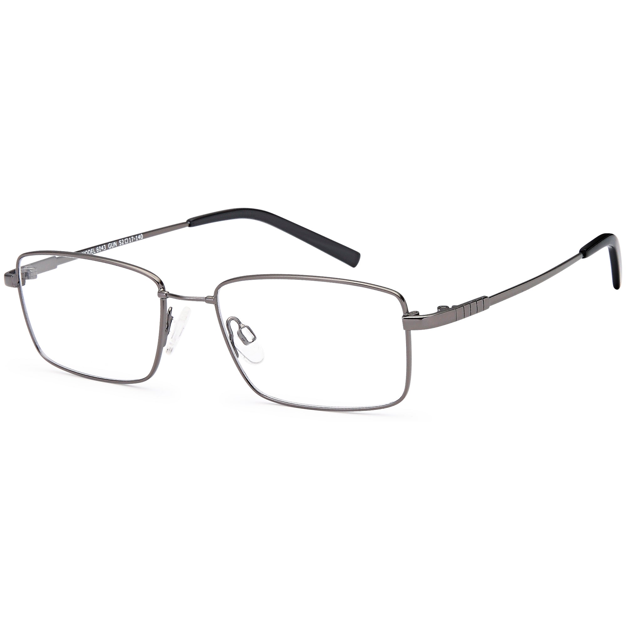 Flexit MODEL6043 Gun Square Metal Glasses – Men Full Rim Eyewear