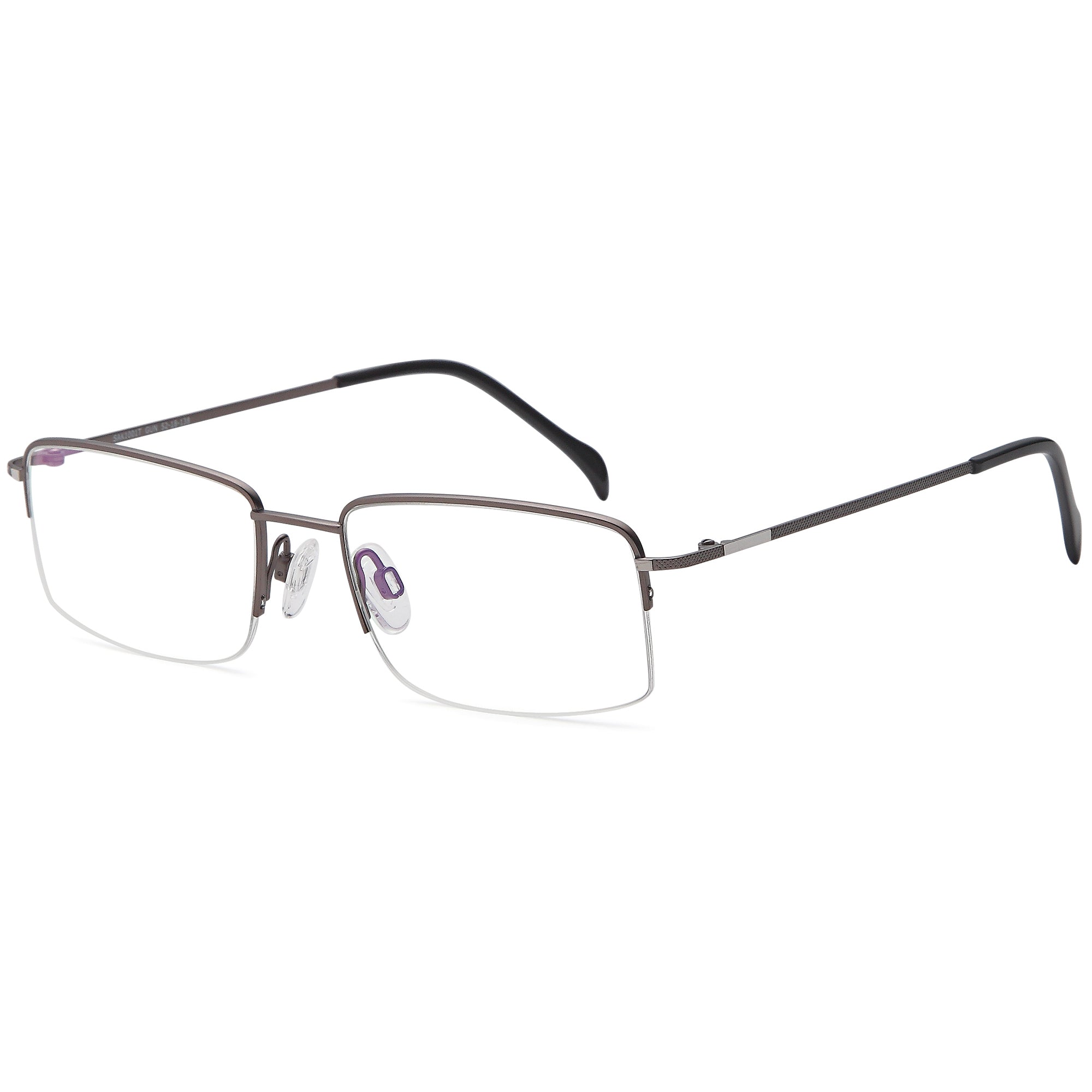 Sakuru SAK1001T Gun Square Titanium Glasses – Men Full Rim Eyewear