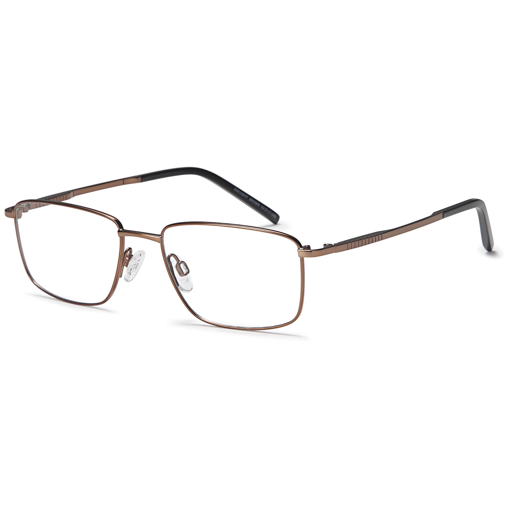 Sakuru SAK1004T Brown Square Titanium Glasses – Men Full Rim Eyewear