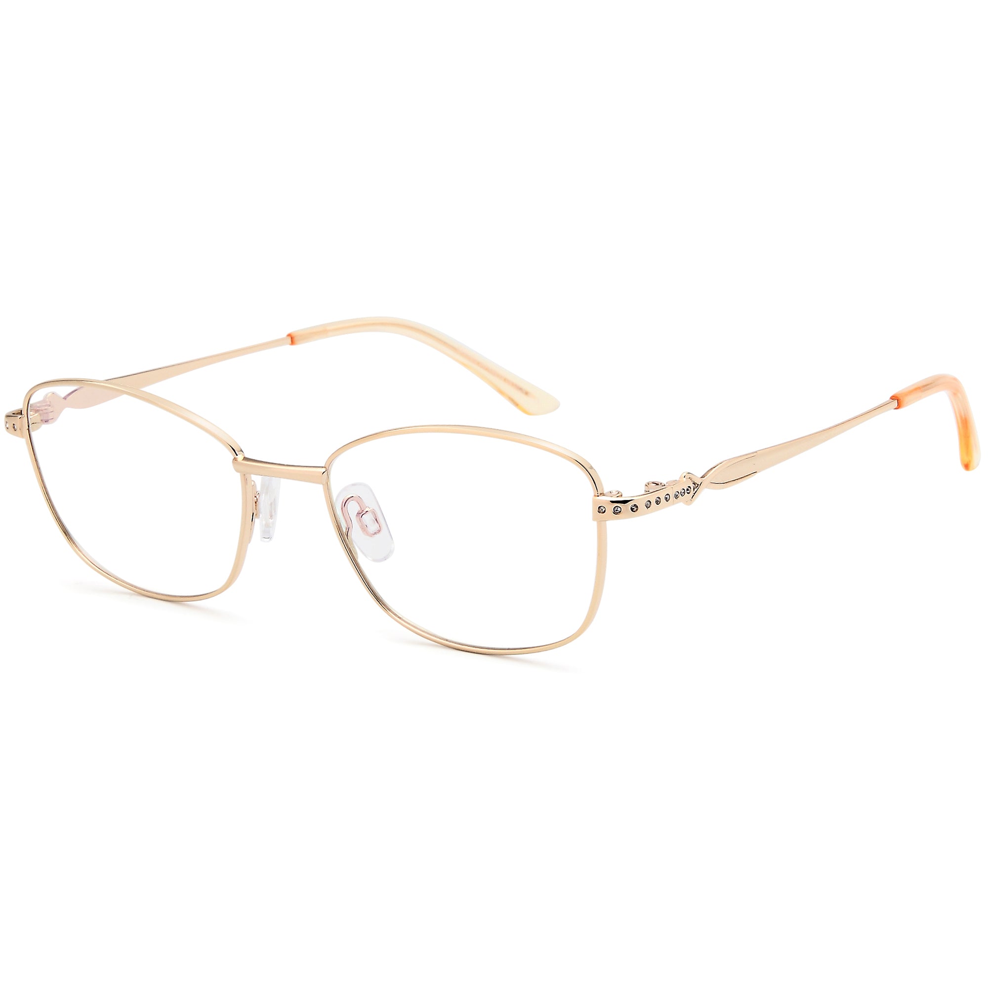 Sakuru SAK1017T Gold Oval Titanium Glasses – Women Full Rim Eyewear